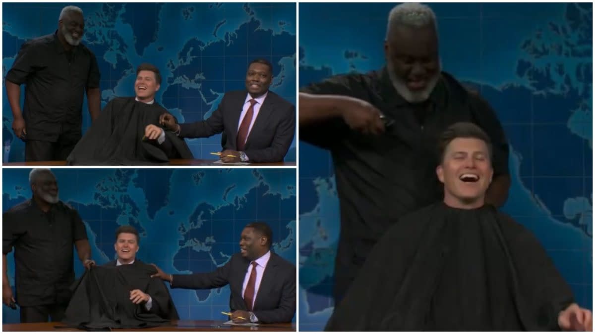 SNL 51 Finale "Joke Swap" Gets Brutal; Colin Jost Nearly Loses Hair
