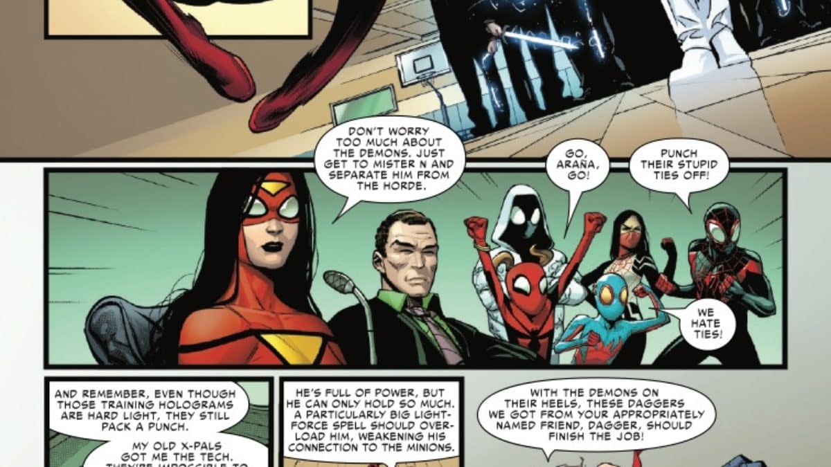 Interior preview page from AMAZING SPIDER-MAN: SPIDER-VERSITY #3 GIUSEPPE CAMUNCOLI COVER