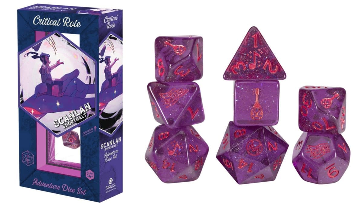 Sirius Dice Reveals Critical Role Vox Machina Adventure Dice Sets