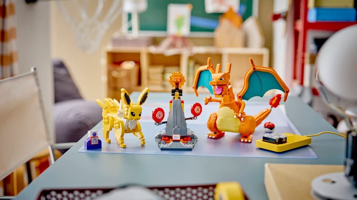 Charizard and Jolteon Battle with LEGO’s Next Pokémon All-In Set