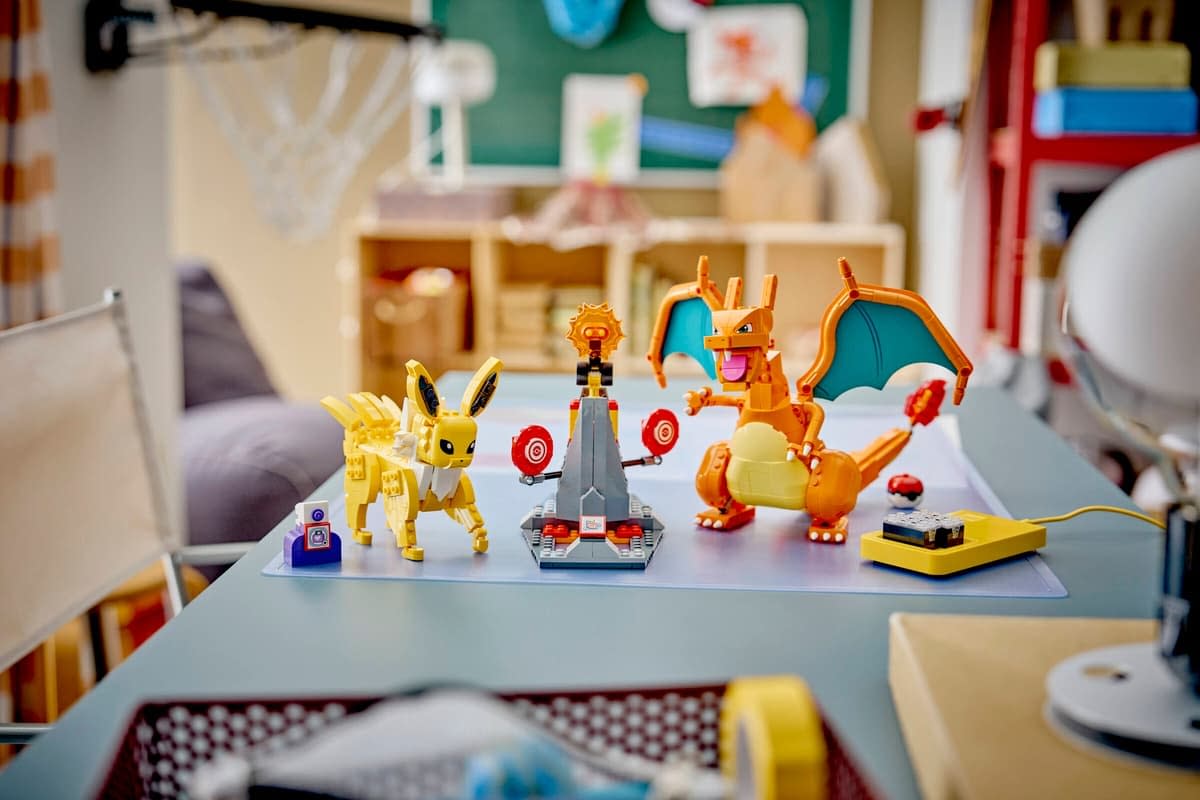 Charizard and Jolteon Battle with LEGO's Next Pokémon All-In Set