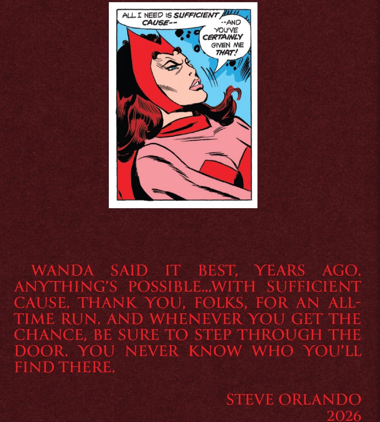 Marvel Promises Scarlet Witch Will Return In 2027