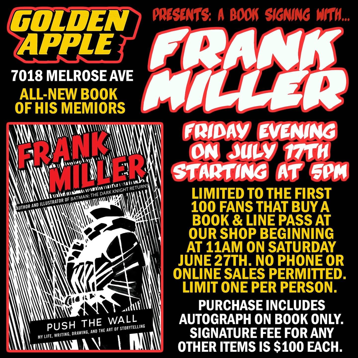 London, New York, LA, Austin, Everyone Talk About Frank Miller