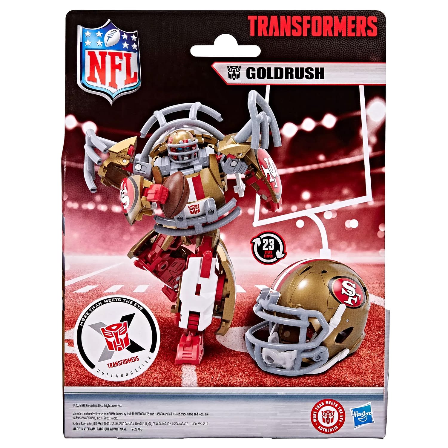 San Francisco 49ers Goldrush Joins Hasbro's Transformers x NFL line