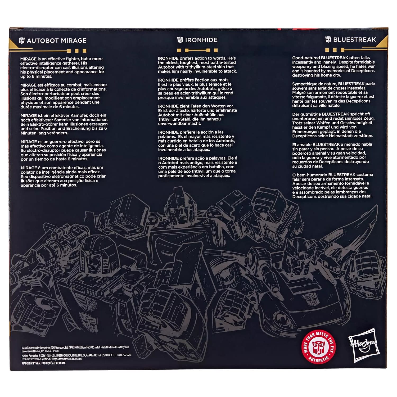 New Transformers 3-Pack Revealed with Mirage, Ironhide, and Bluestreak