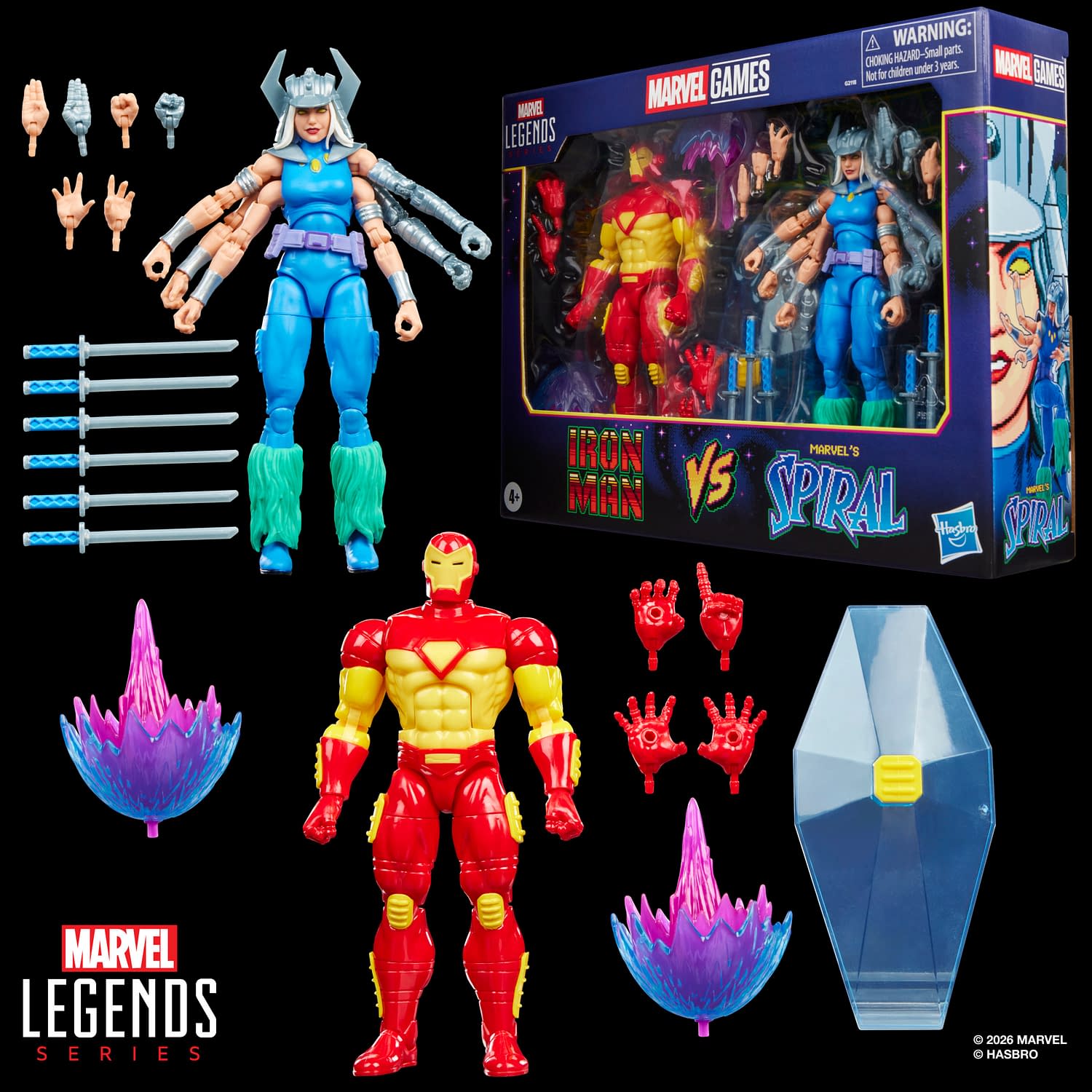 It's Spiral vs. Iron Man with Marvel Legends New Gamerverse 2-Pack