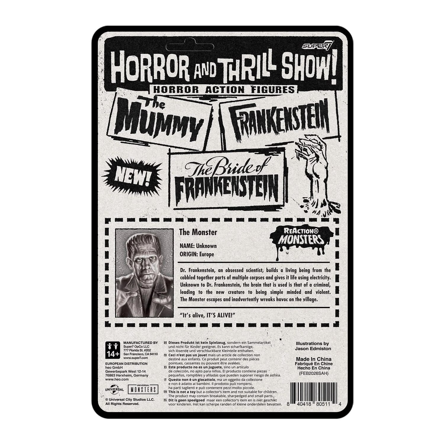 Frankenstein's Monsters Arrives with New Super7 ReAction+ Figure