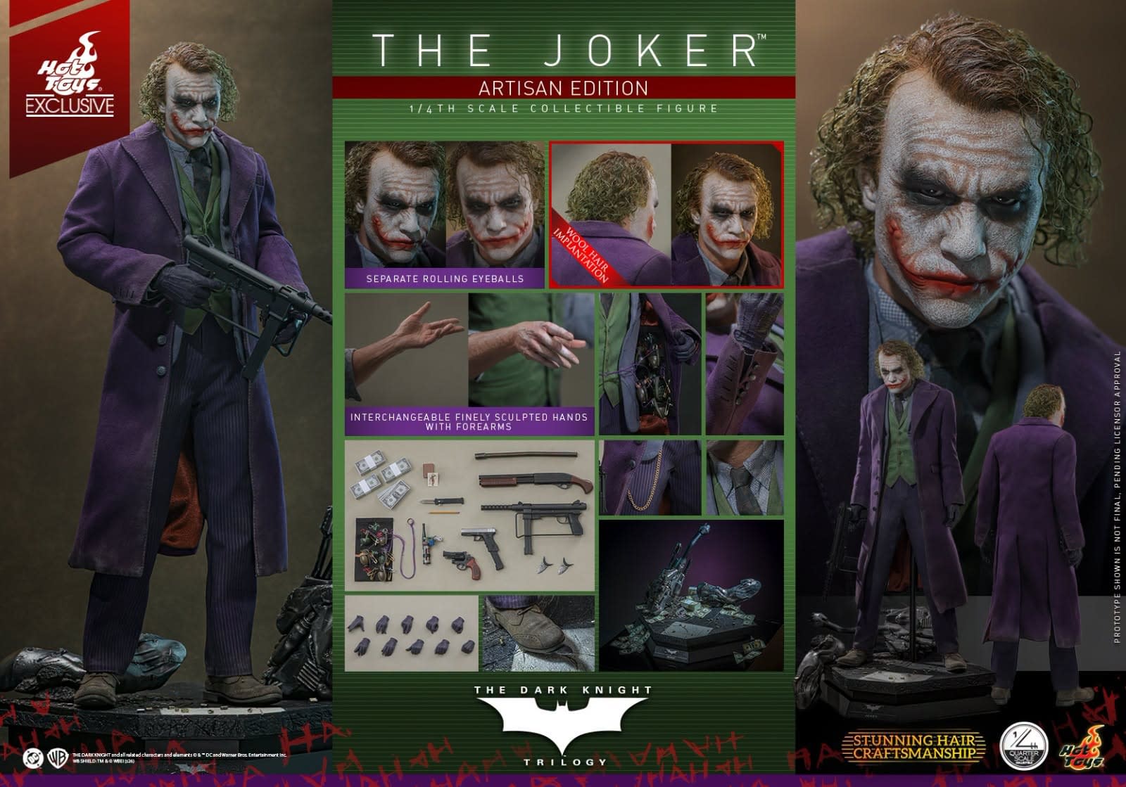 Hot Toys Exclusive Artisan Edition The Dark Knight 1/4 Joker Revealed
