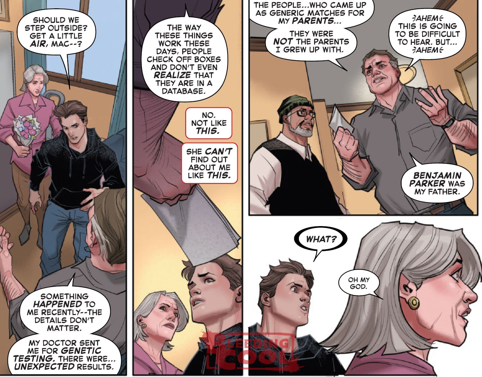 Peter Parker, la tía May, el tío Ben y su primo (Spoilers de Spider-Man)