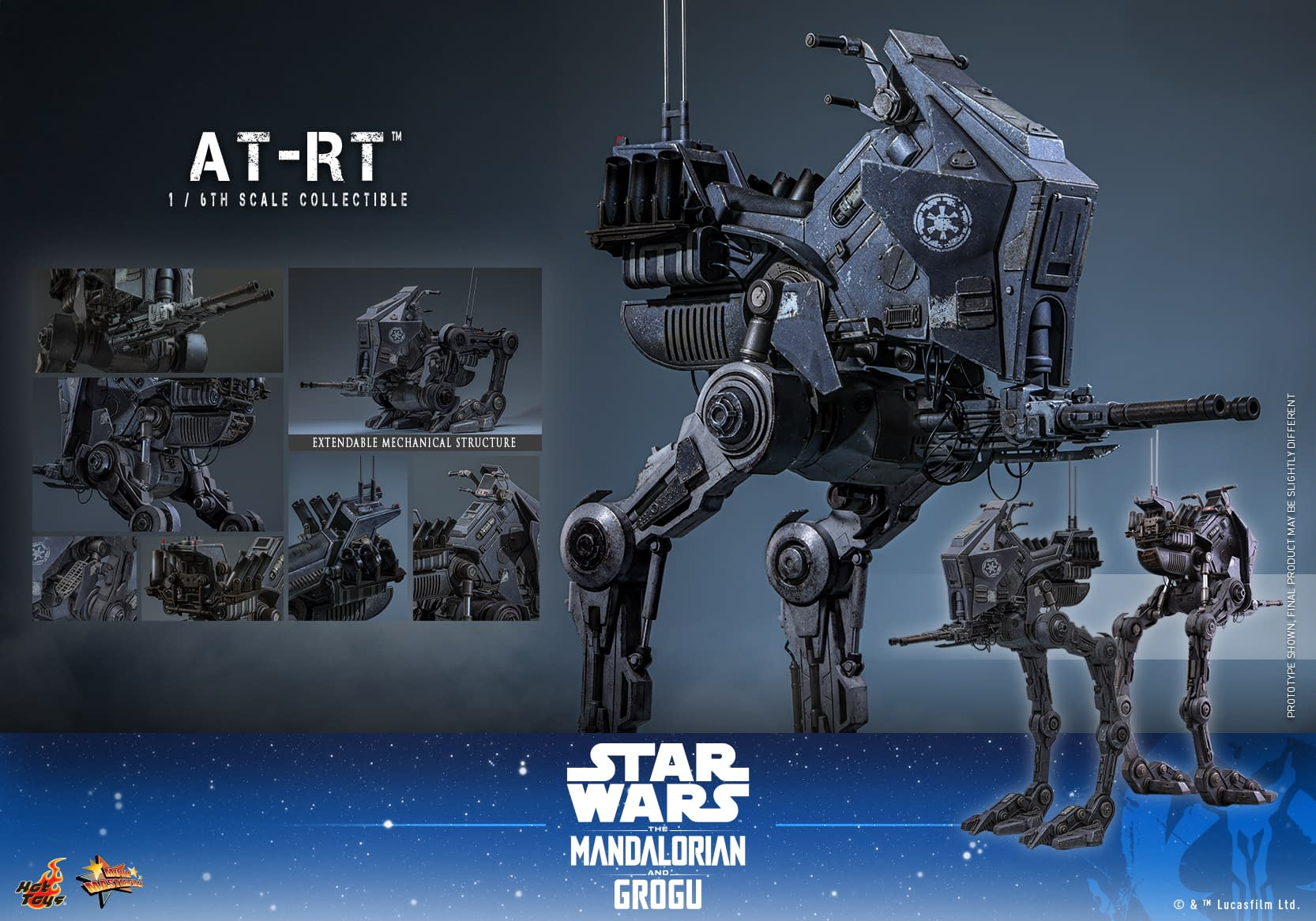 New The Mandalorian & Grogu 1/6 AT-RT Hot Toys Vehicle Coming Soon