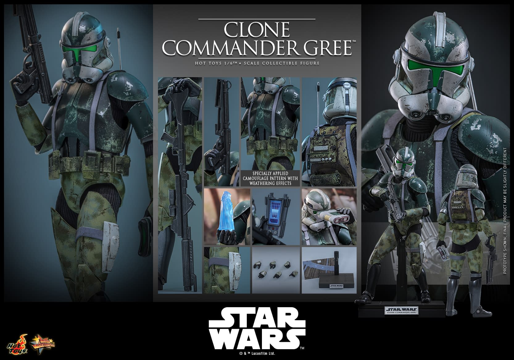 Star Wars 1/6 Clone Commander Gree Coming Soon to Hot Toys