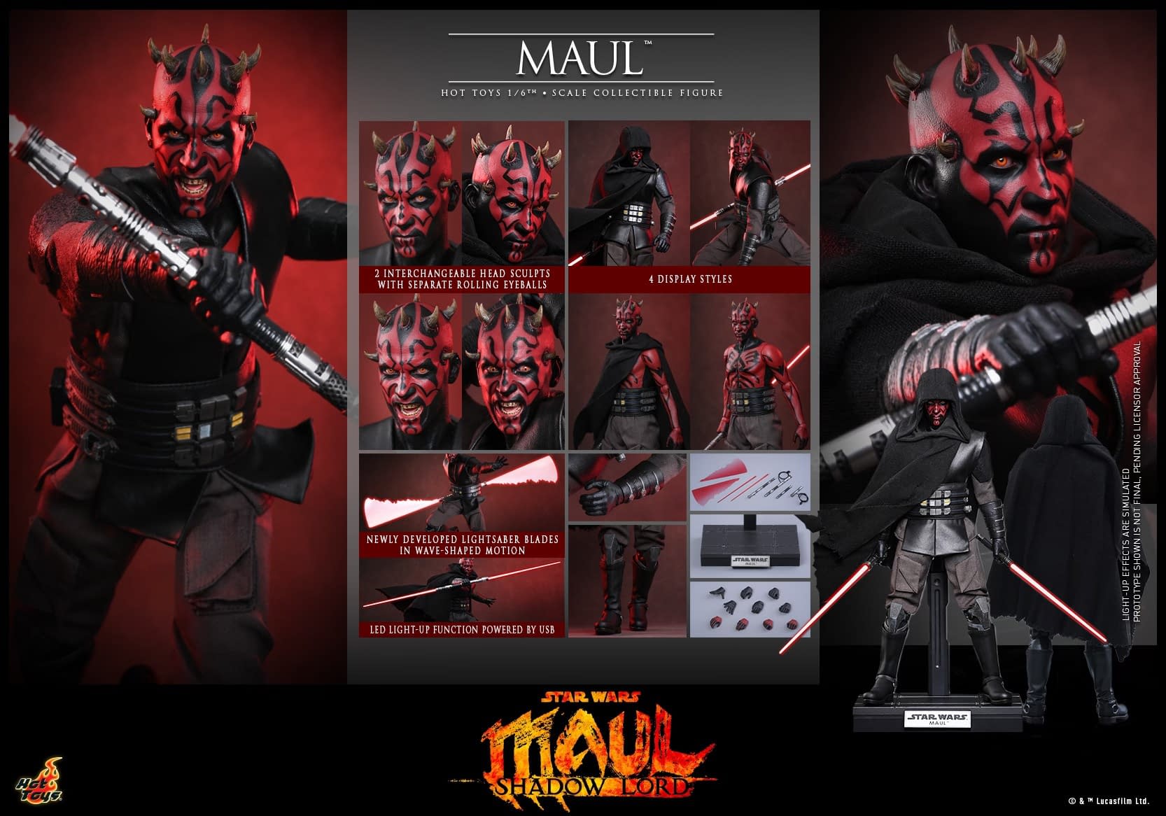 New Star Wars: Maul - Shadow Lord 1/6 Hot Toys Figure Arrives