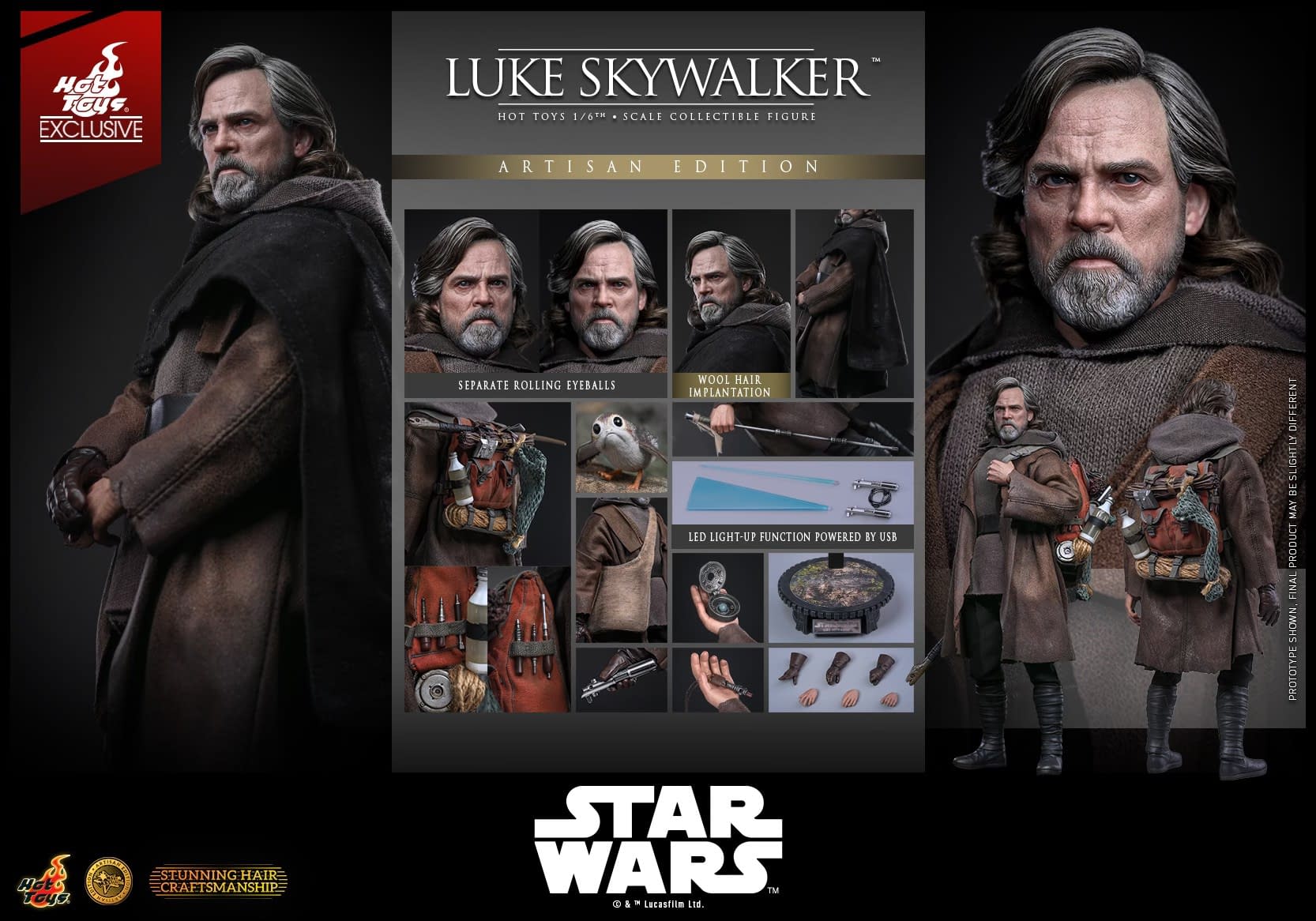 Hot Toys Exclusive Star Wars: The Last Jedi Luke Skywalker Revealed