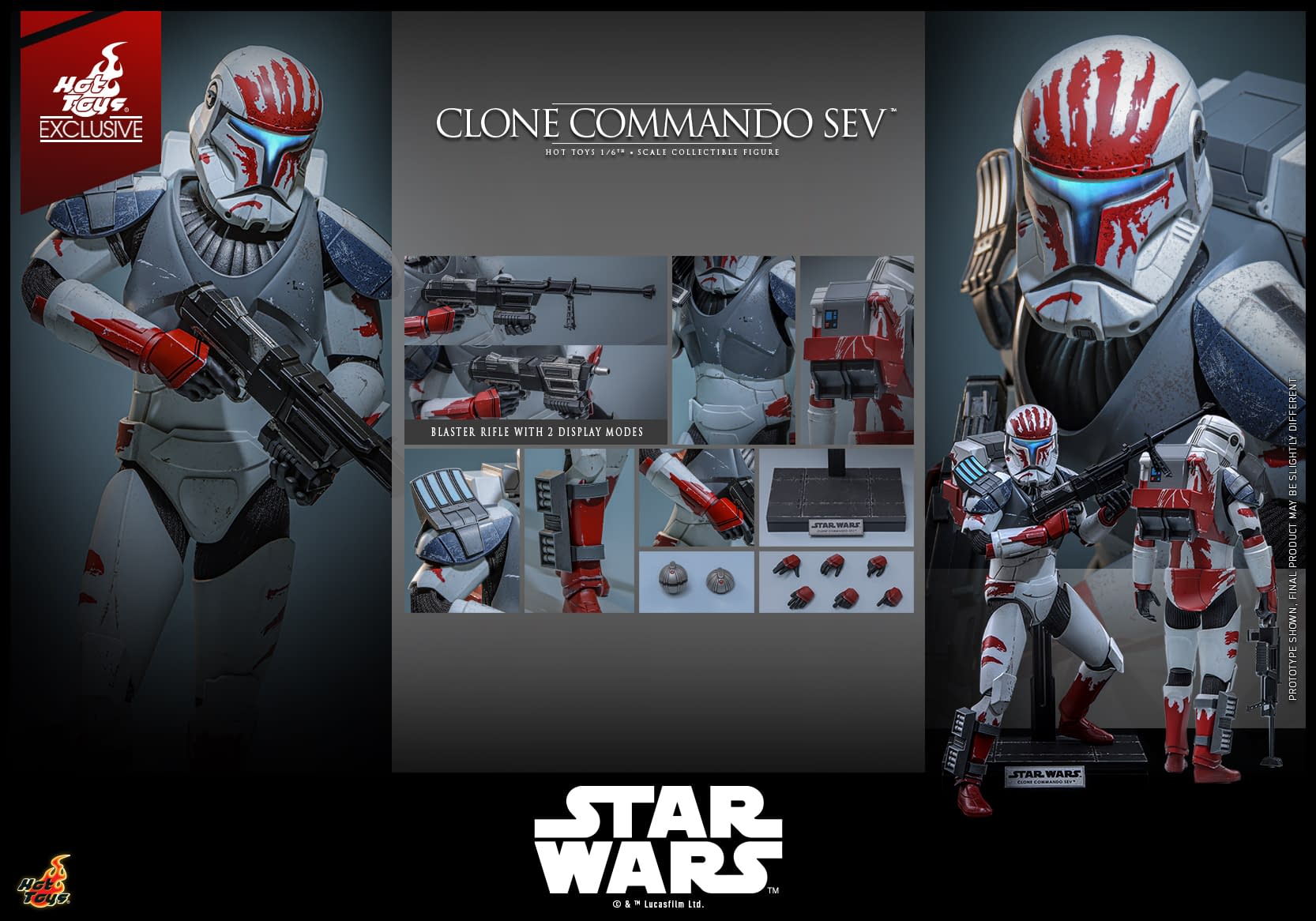 Star Wars Clone Commando Sev 1/6 Scale Figure Announced by Hot Toys