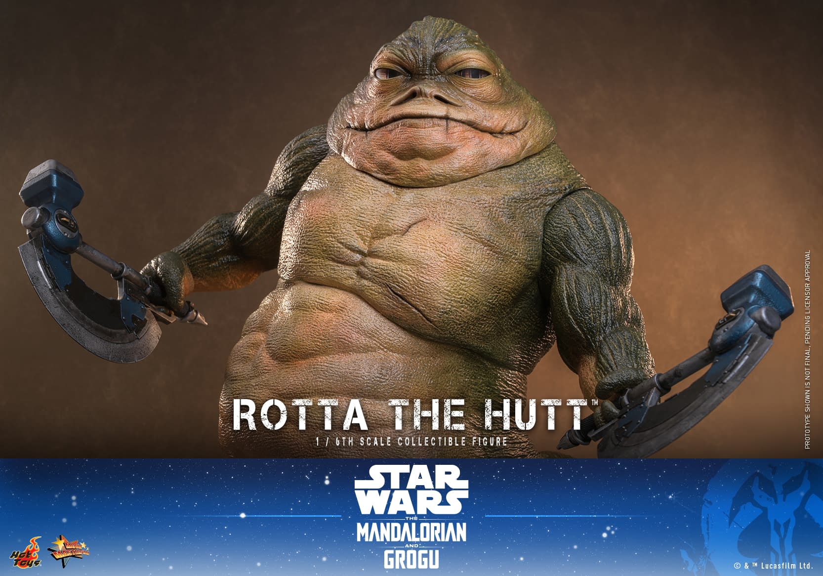 Break Bones with Hot Toys New Star Wars Rotta The Hutt 1/6 Figure