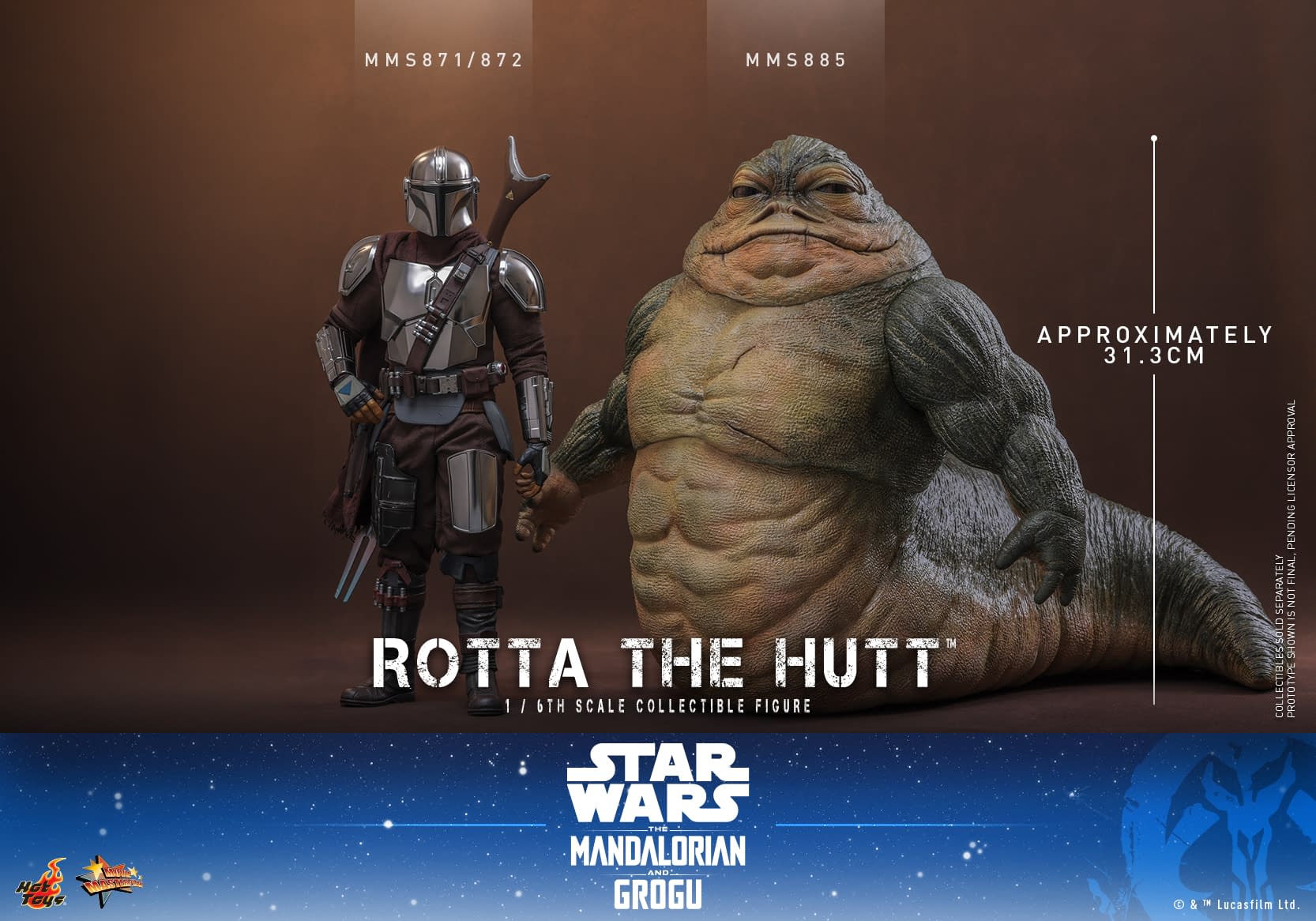 Break Bones with Hot Toys New Star Wars Rotta The Hutt 1/6 Figure