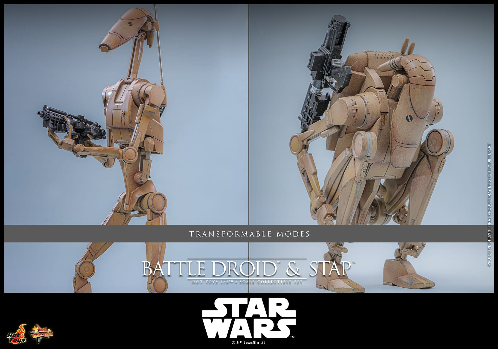 New Star Wars 1/6 Scale Battle Droid & STAP Coming Soon from Hot Toys