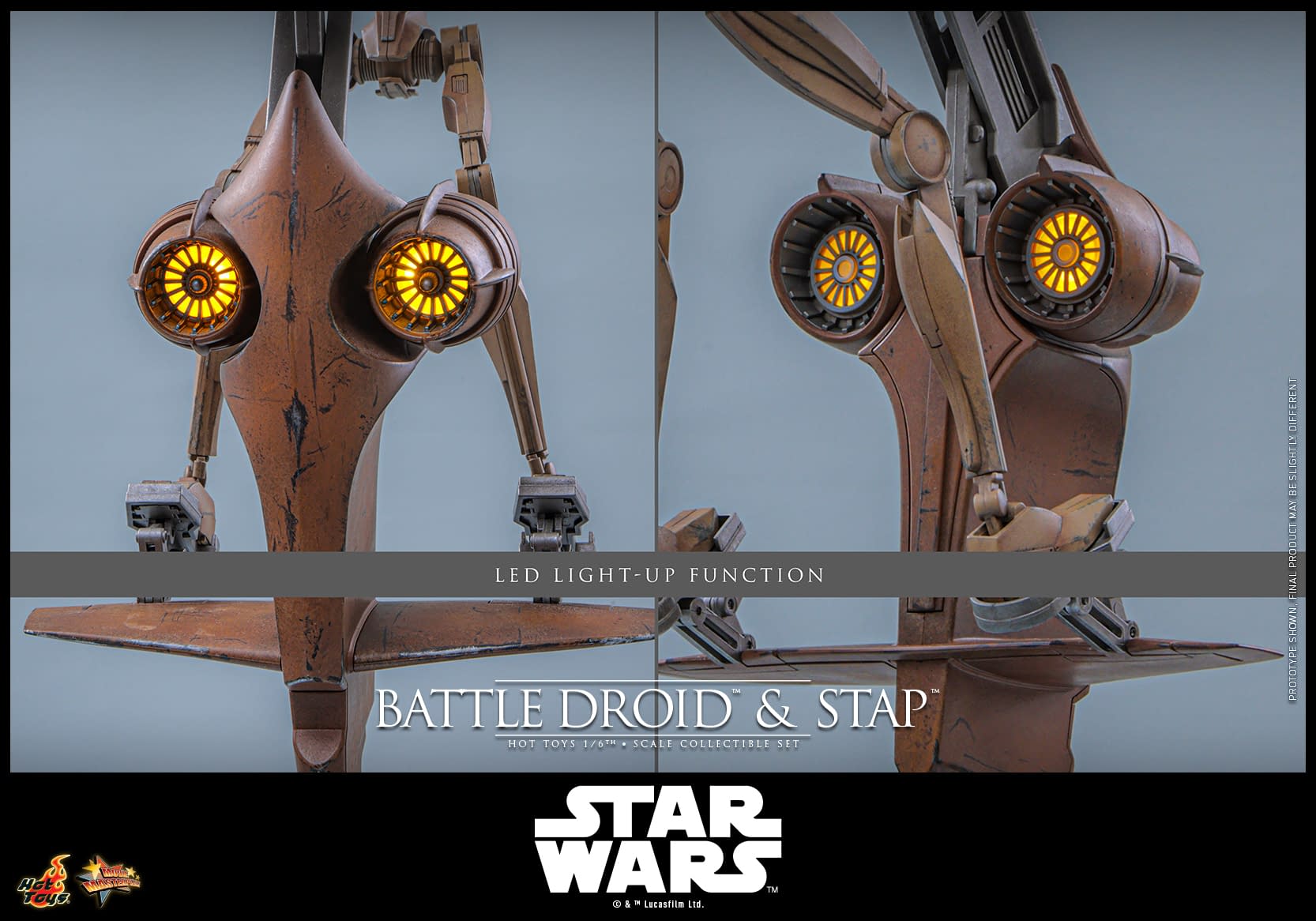 New Star Wars 1/6 Scale Battle Droid & STAP Coming Soon from Hot Toys