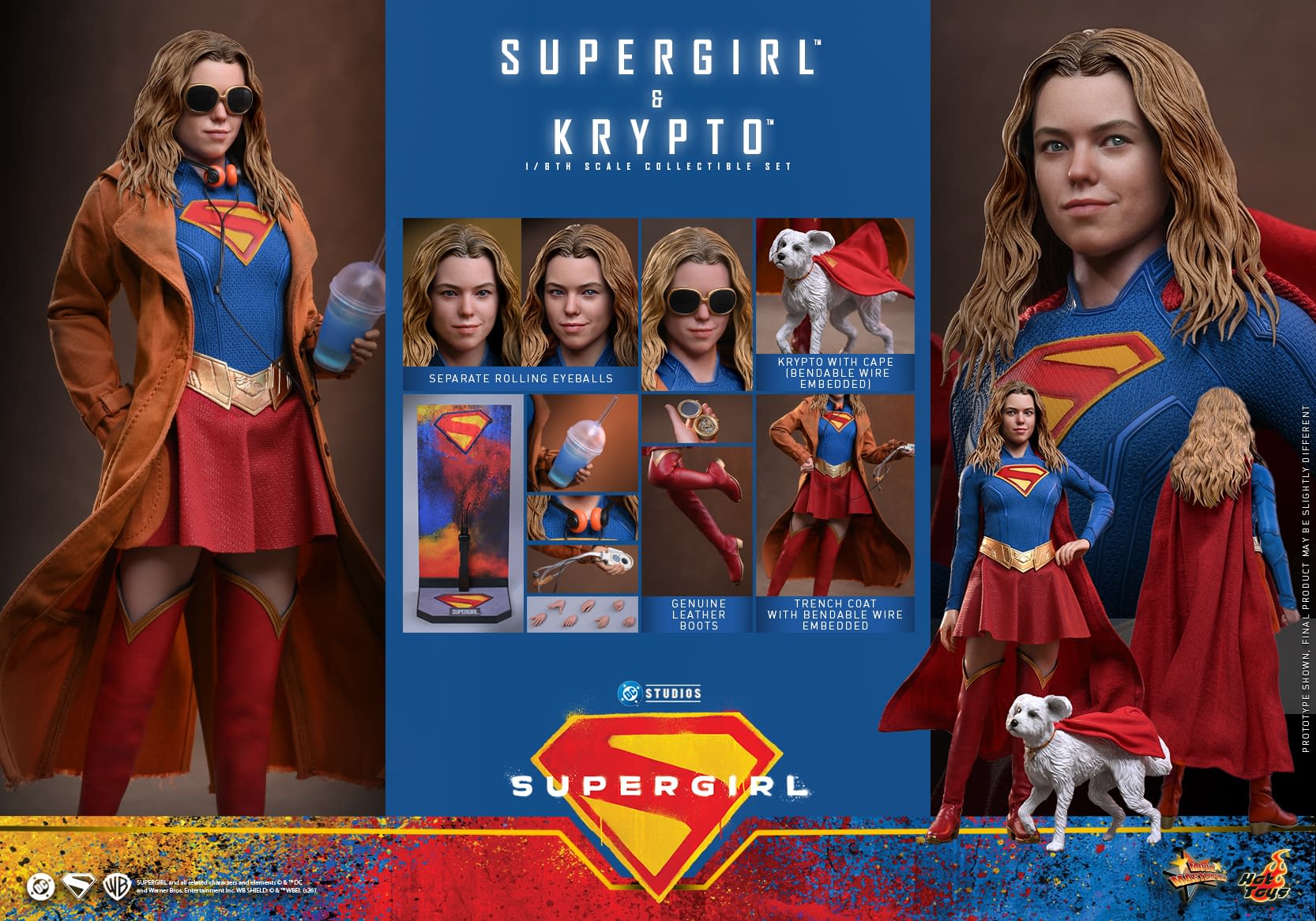 New DC Universe Supergirl & Krypto 1/6 Set Debuts from Hot Toys