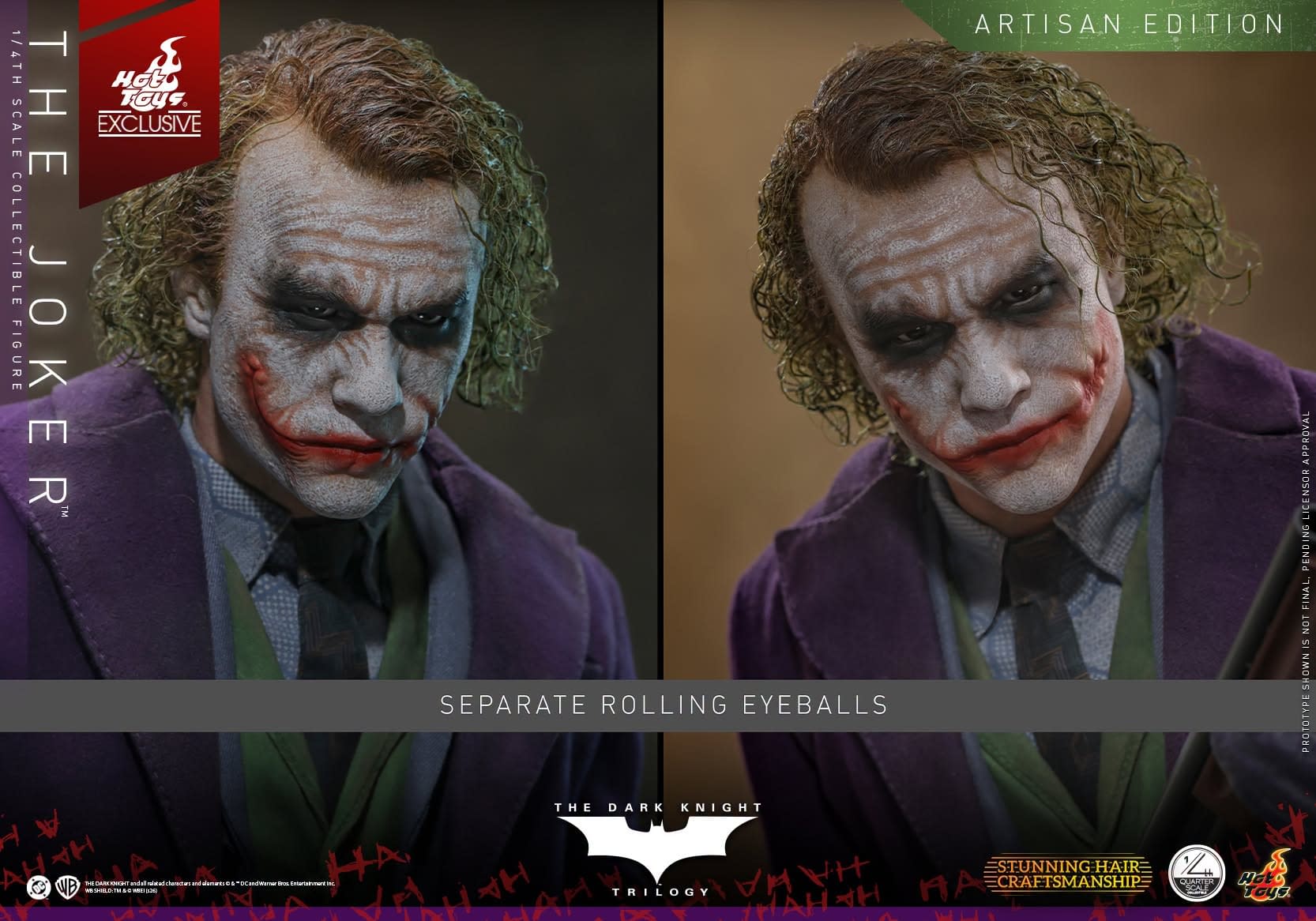 Hot Toys Exclusive Artisan Edition The Dark Knight 1/4 Joker Revealed
