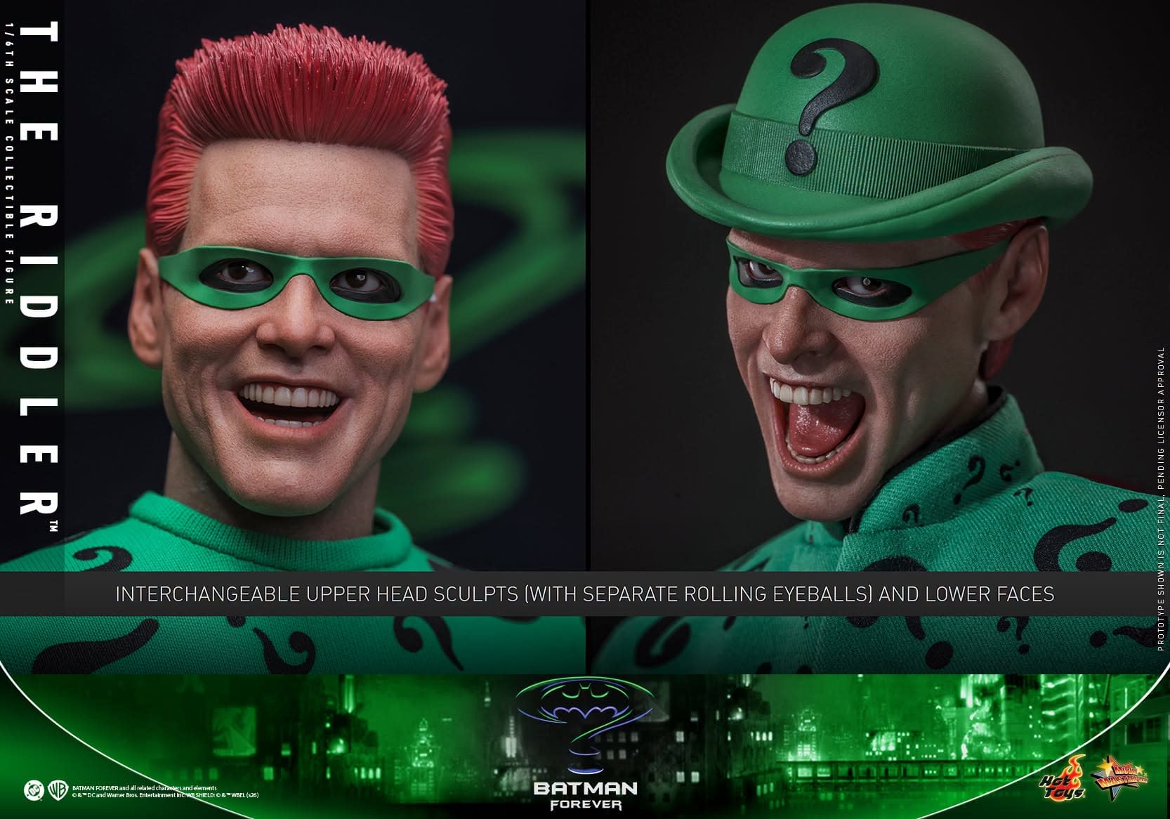 Jim Carrey Returns as The Riddler with New Batman Forever Hot Toys