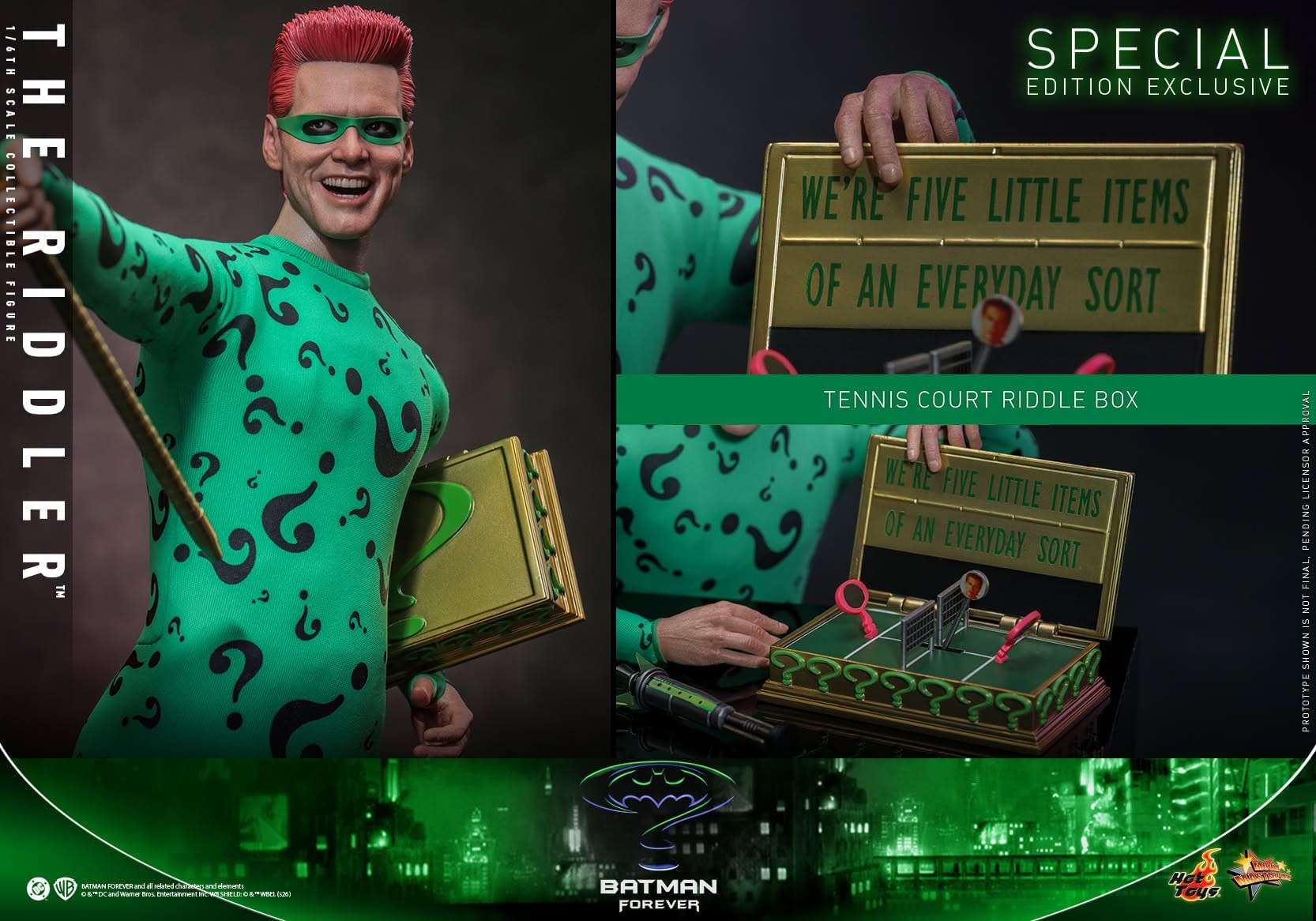 Jim Carrey Returns as The Riddler with New Batman Forever Hot Toys