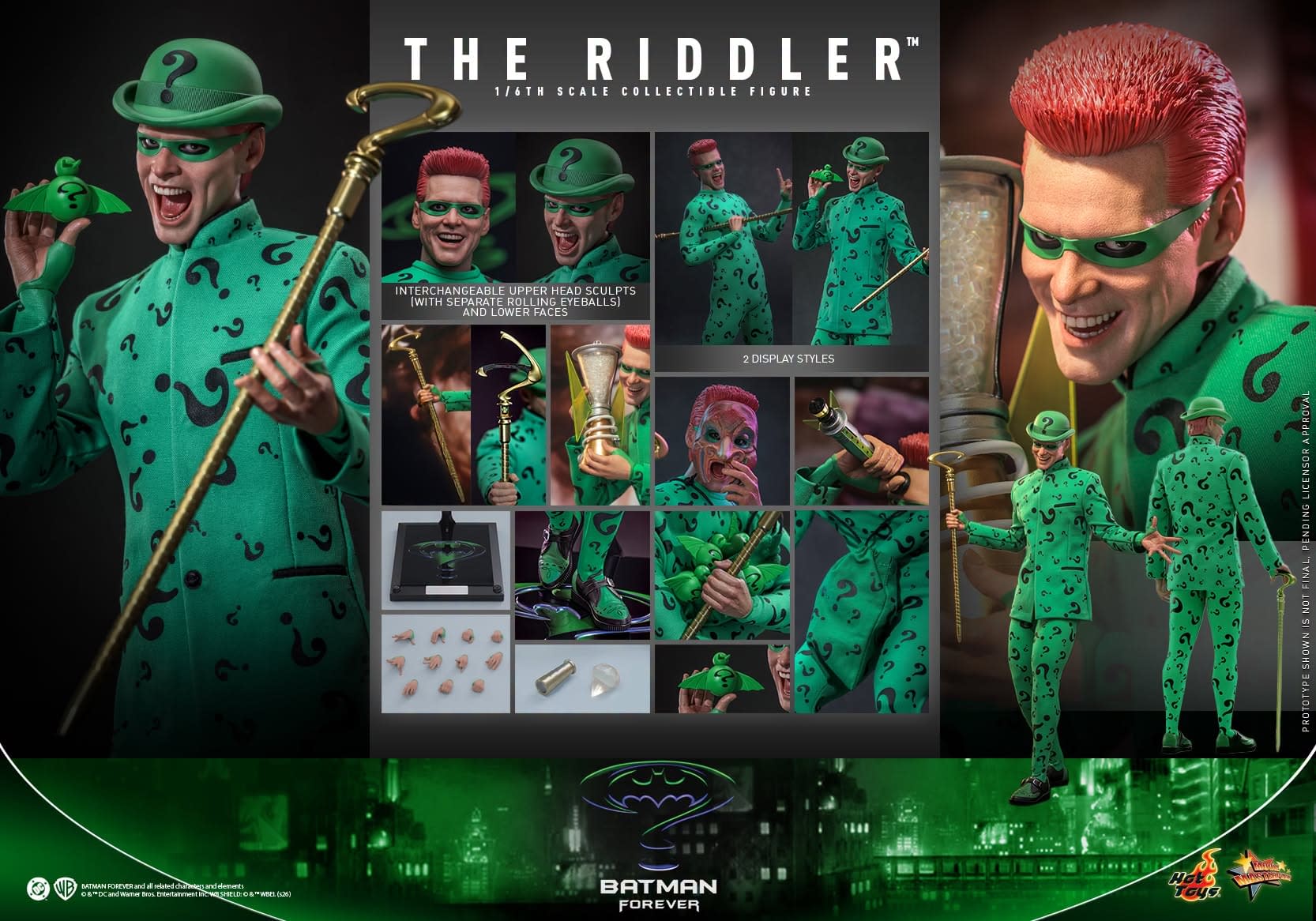 Jim Carrey Returns as The Riddler with New Batman Forever Hot Toys