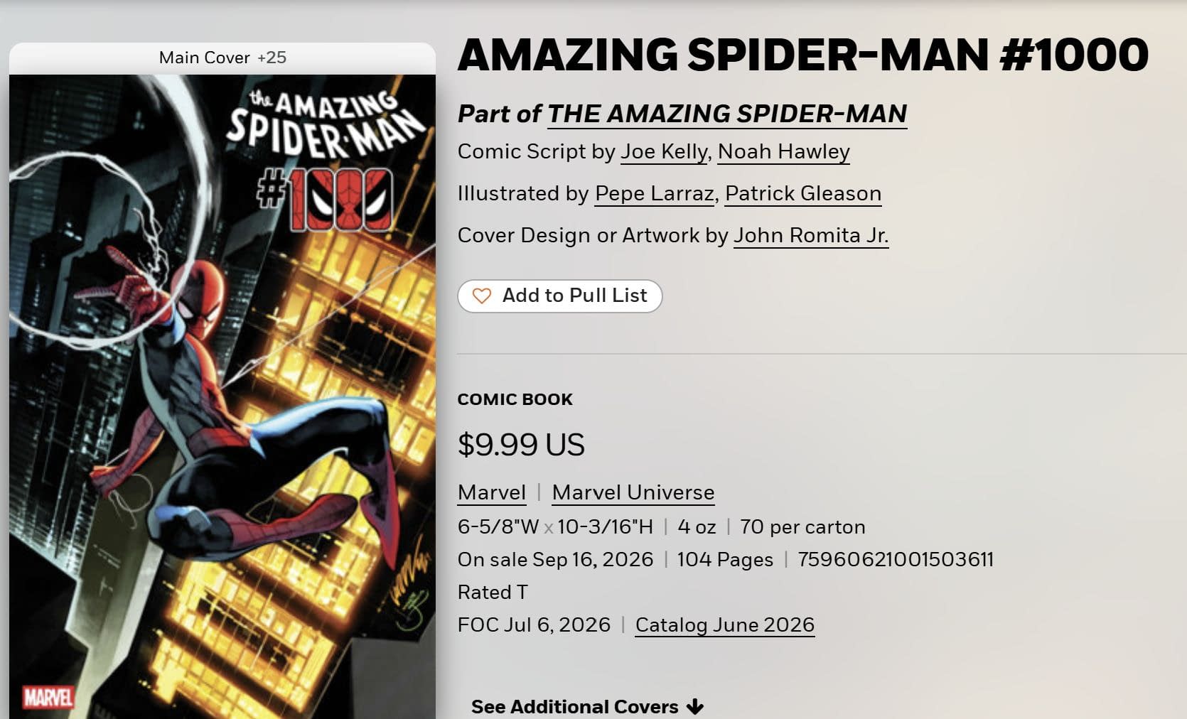 A Tale Of Two Amazing Spider-Man #1000 Covers