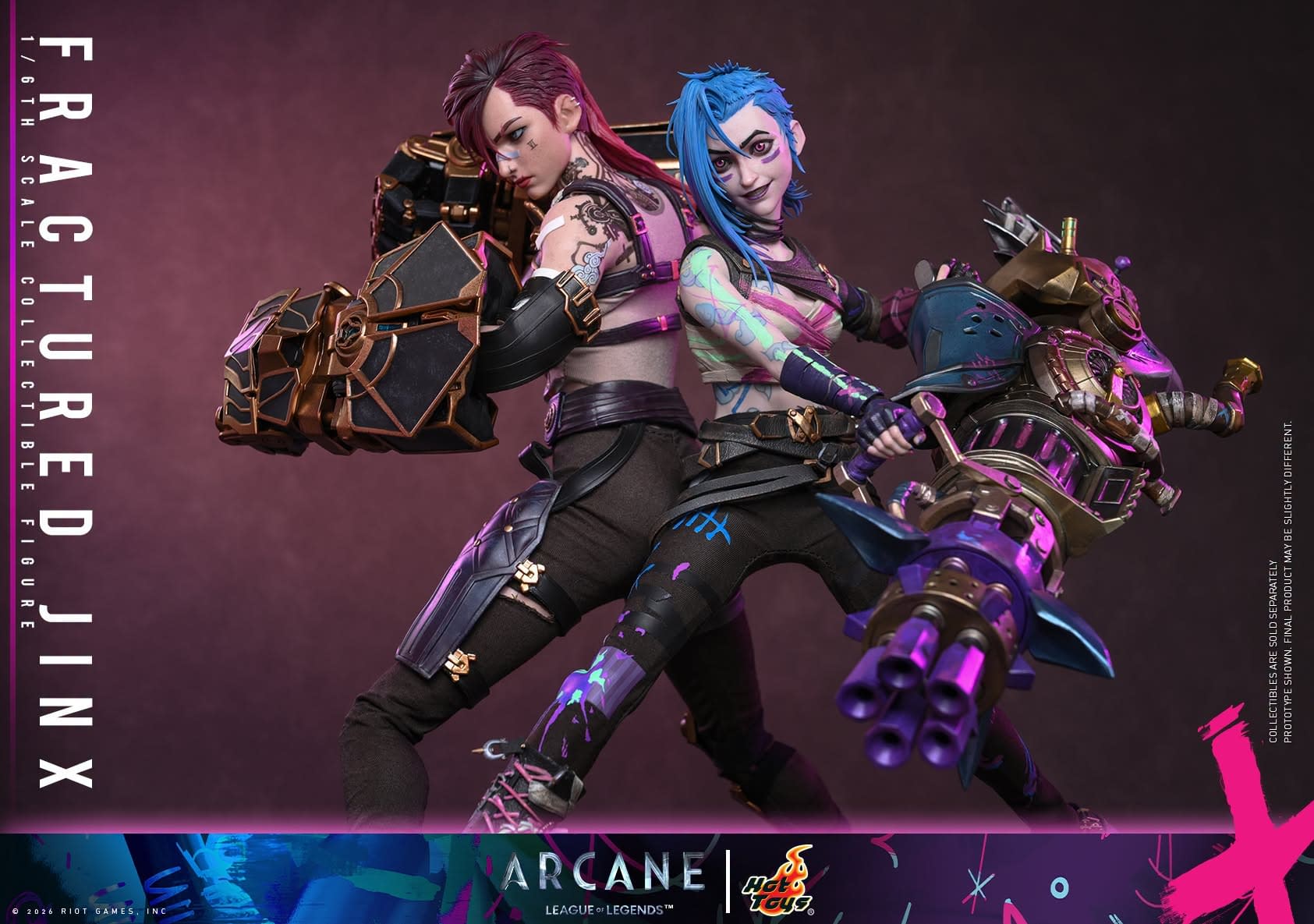 Fractured Jinx Joins the Fight with New Hot Toys Arcane 1/6 Figure