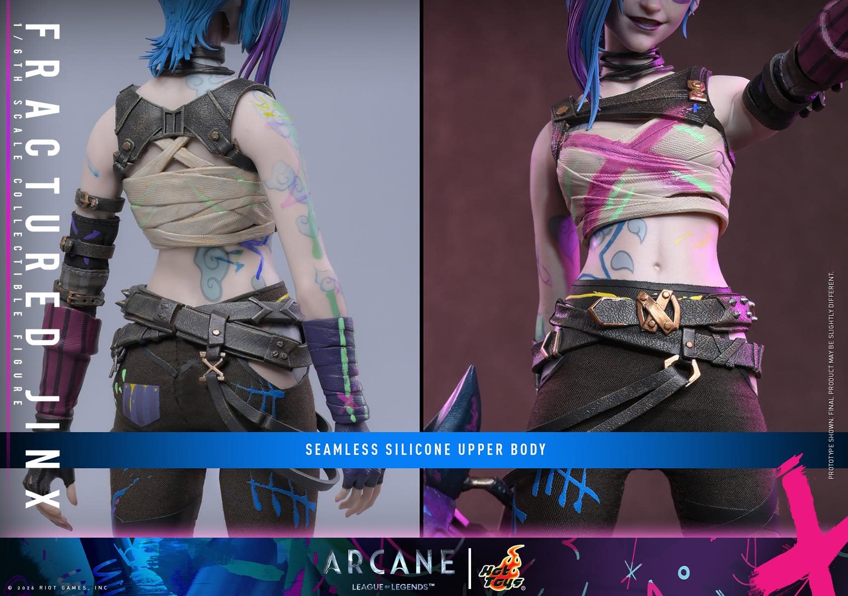 Fractured Jinx Joins the Fight with New Hot Toys Arcane 1/6 Figure