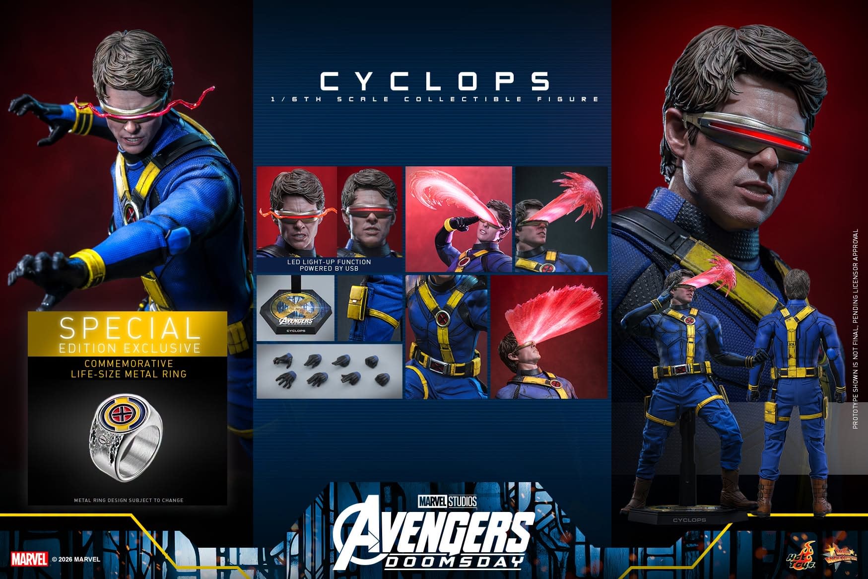 Cyclops Goes Deluxe with New Hot Toys Avengers: Doomday 1/6 Figure