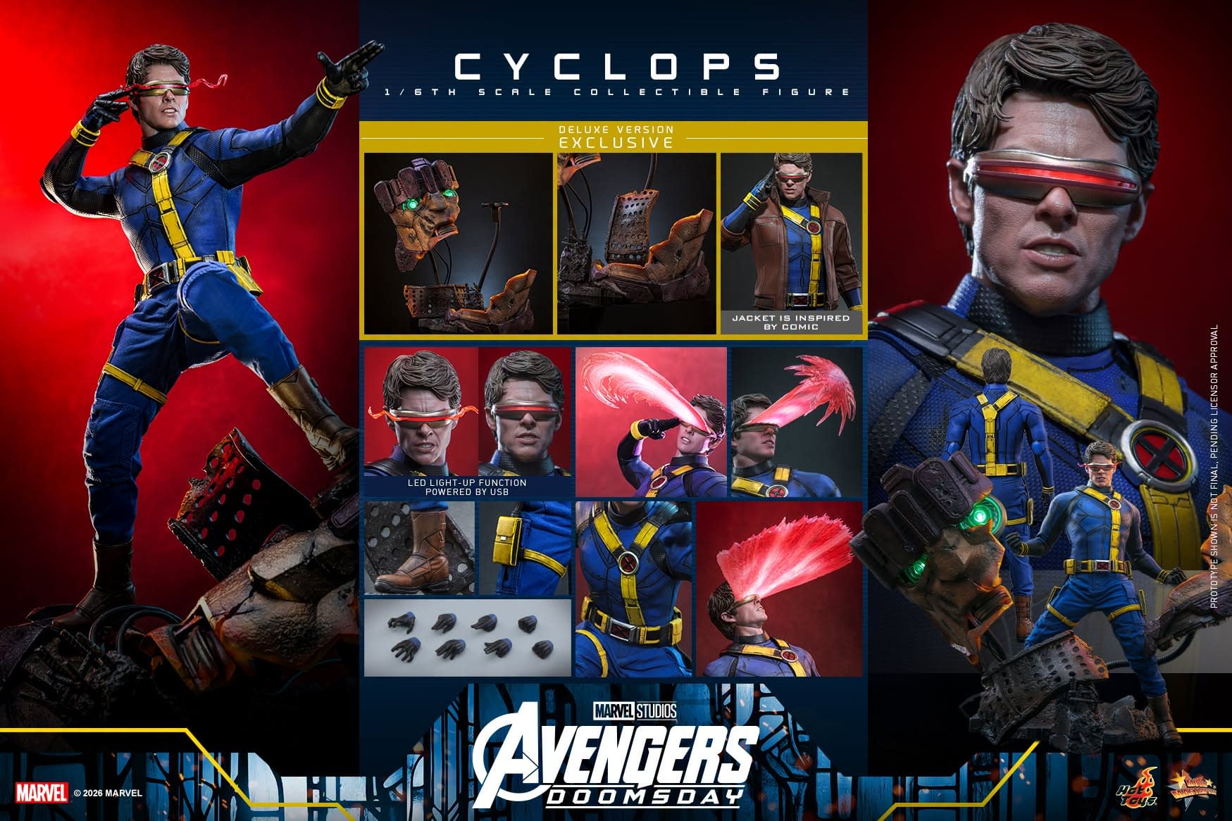 Cyclops Goes Deluxe with New Hot Toys Avengers: Doomday 1/6 Figure