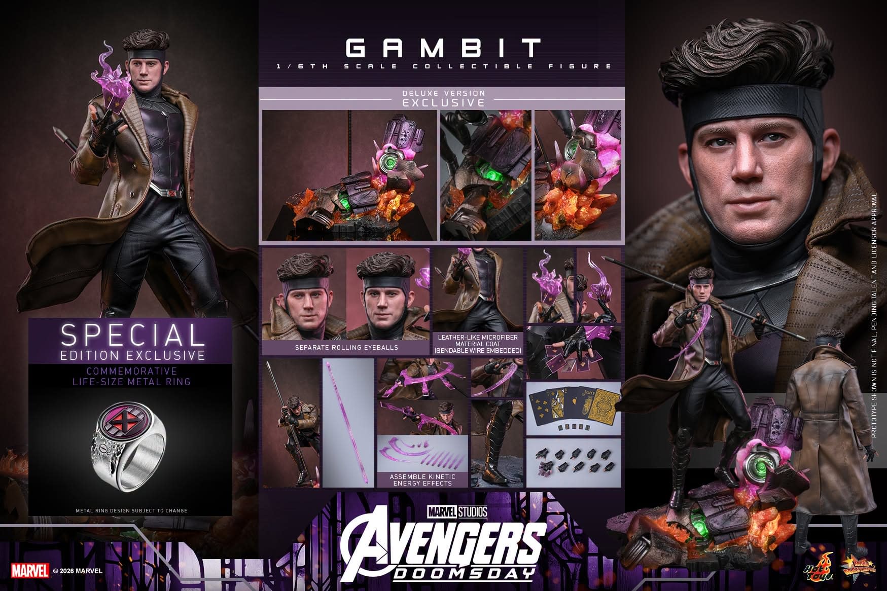 Gambit Joins the Fight with Hot Toys New Avengers: Doomsday 1/6 Figure