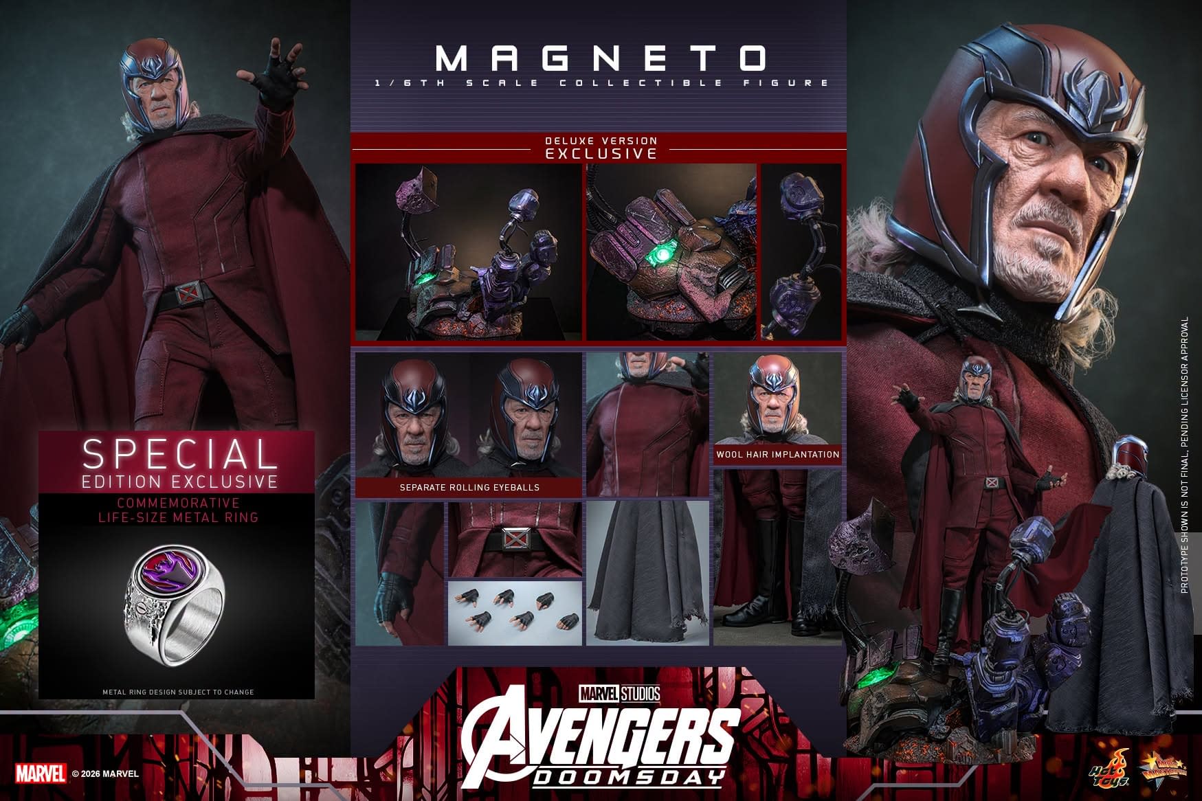 Hot Toys Unveils New 1/6 Avengers: Doomsday Deluxe Magneto Figure