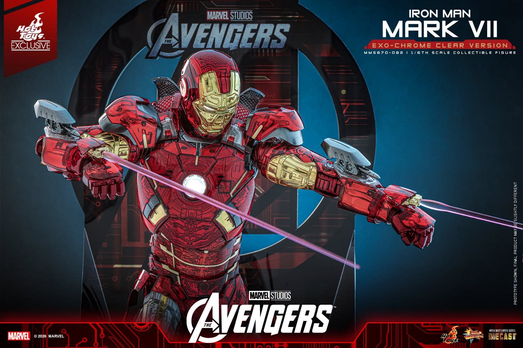 New Exo-Chrome Iron Man Mark VII Figure Coming Soon from Hot Toys