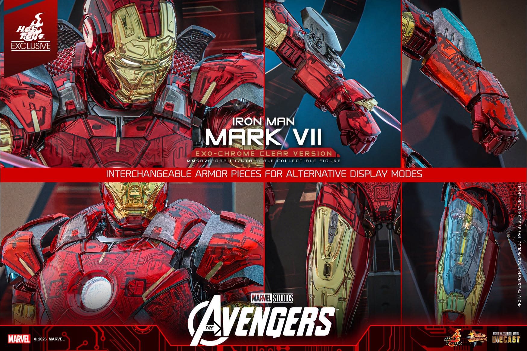 New Exo-Chrome Iron Man Mark VII Figure Coming Soon from Hot Toys