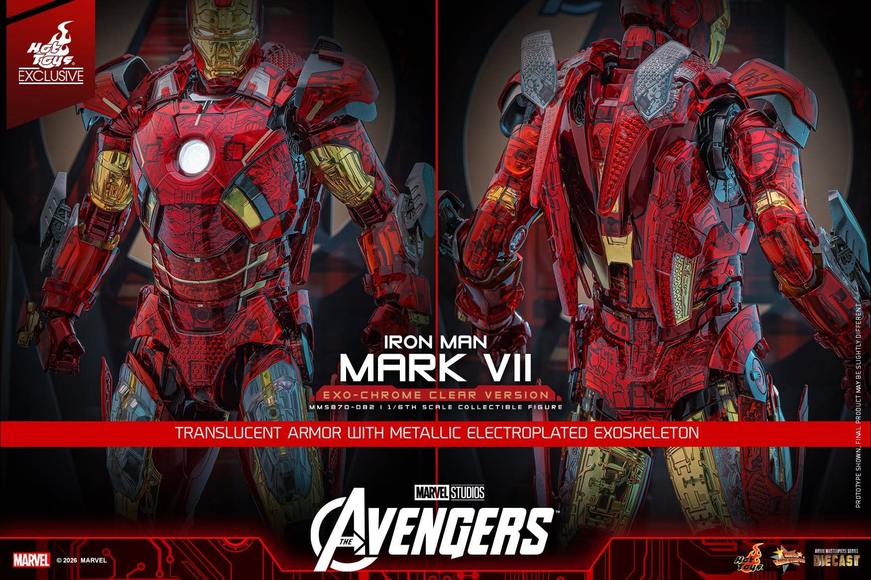 New Exo-Chrome Iron Man Mark VII Figure Coming Soon from Hot Toys