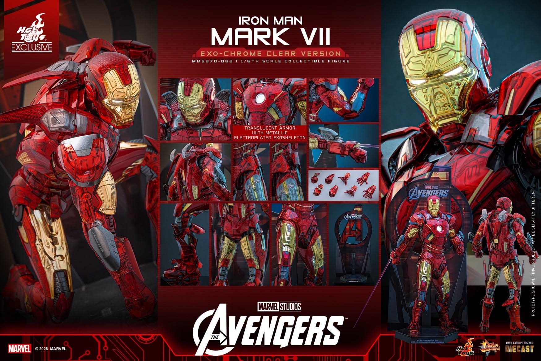New Exo-Chrome Iron Man Mark VII Figure Coming Soon from Hot Toys