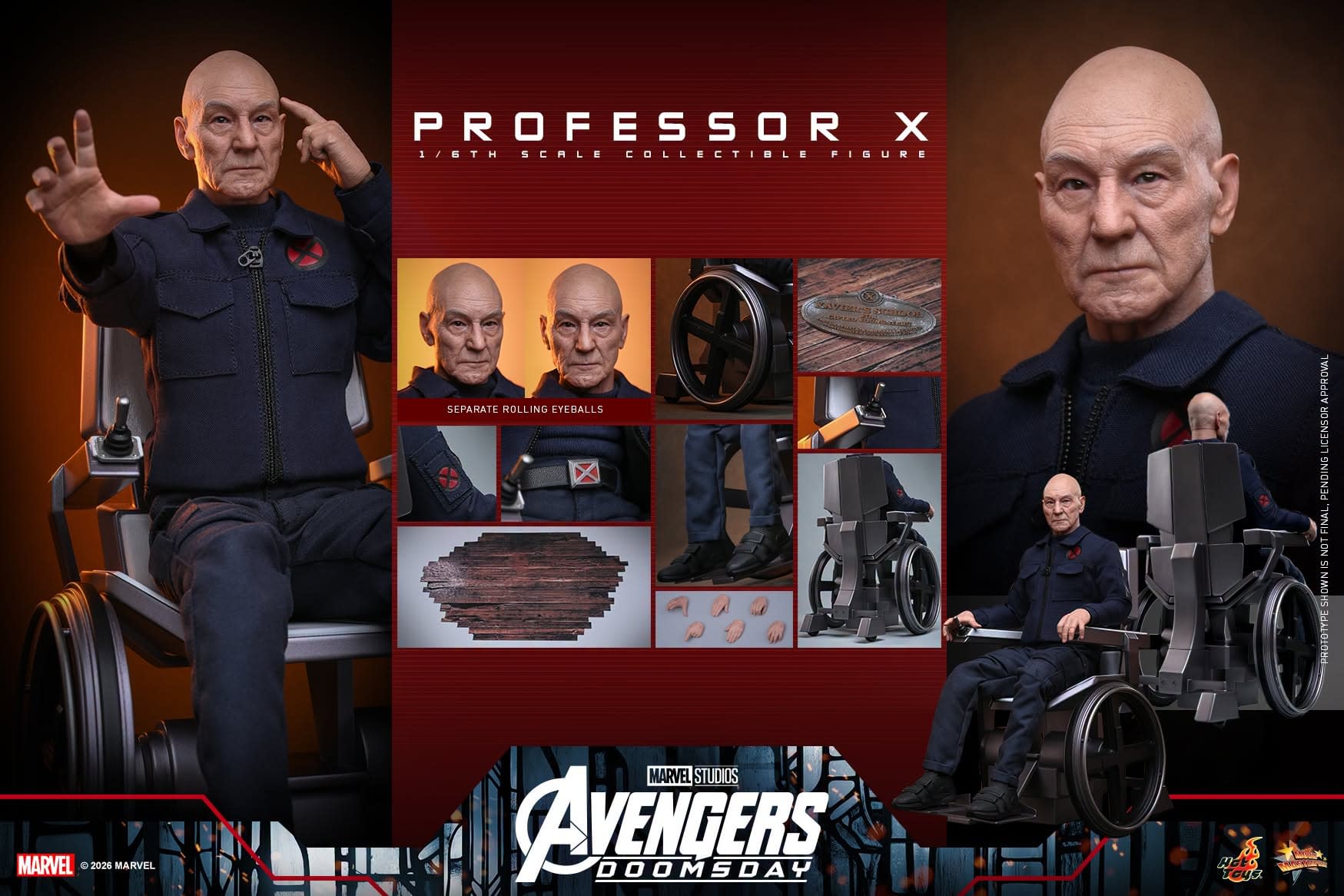 Hot Toys Reveals New Avengers: Doomsday Professor X 1/6 Scale Figure