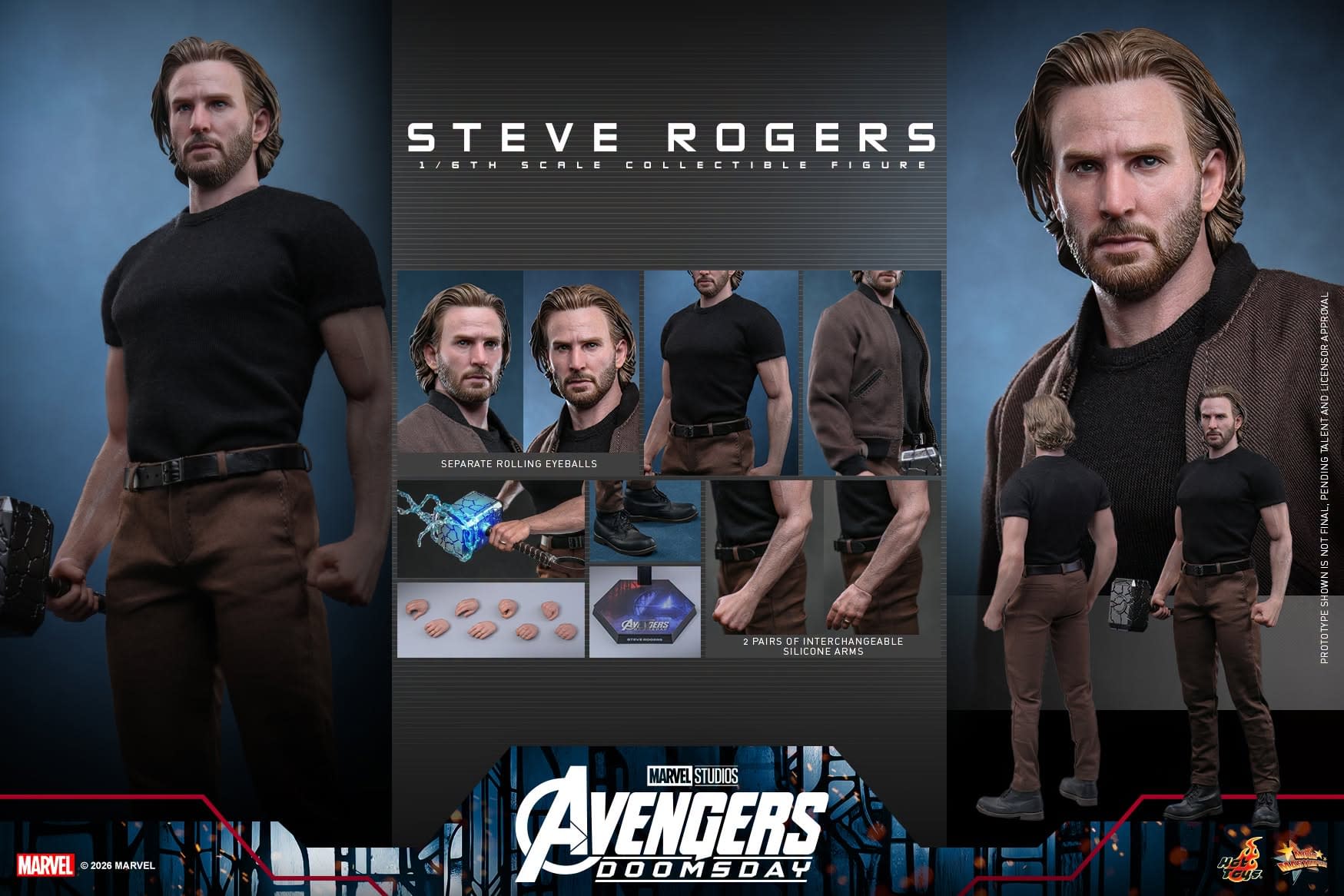 Steve Rogers Returns with New Hot Toys Avengers: Doomsday Figure