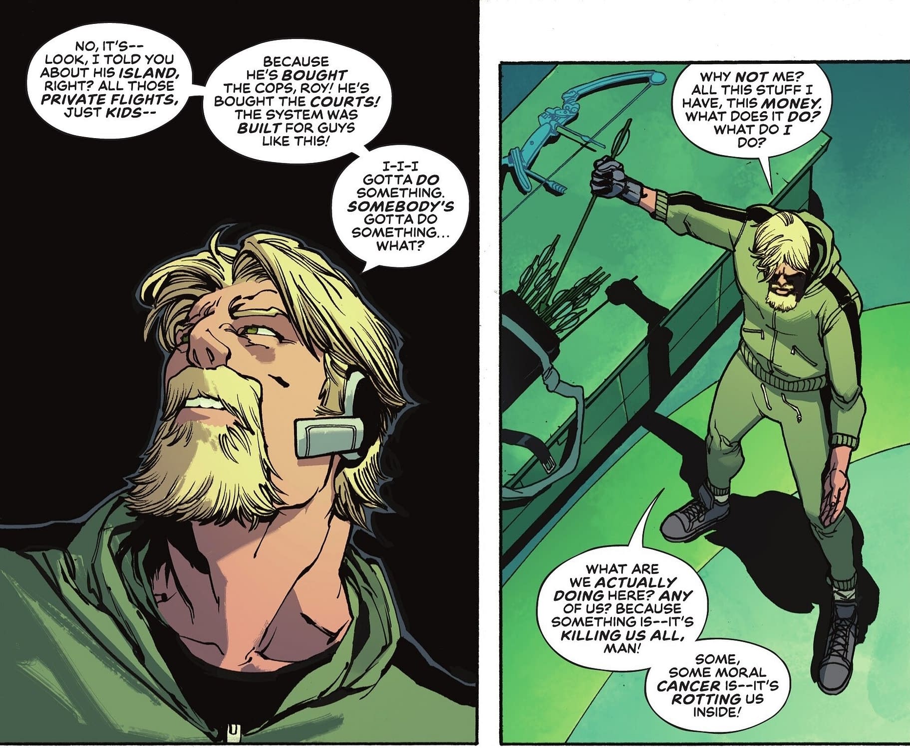 Our Three Page Lettered Preview Of Absolute Green Arrow #1