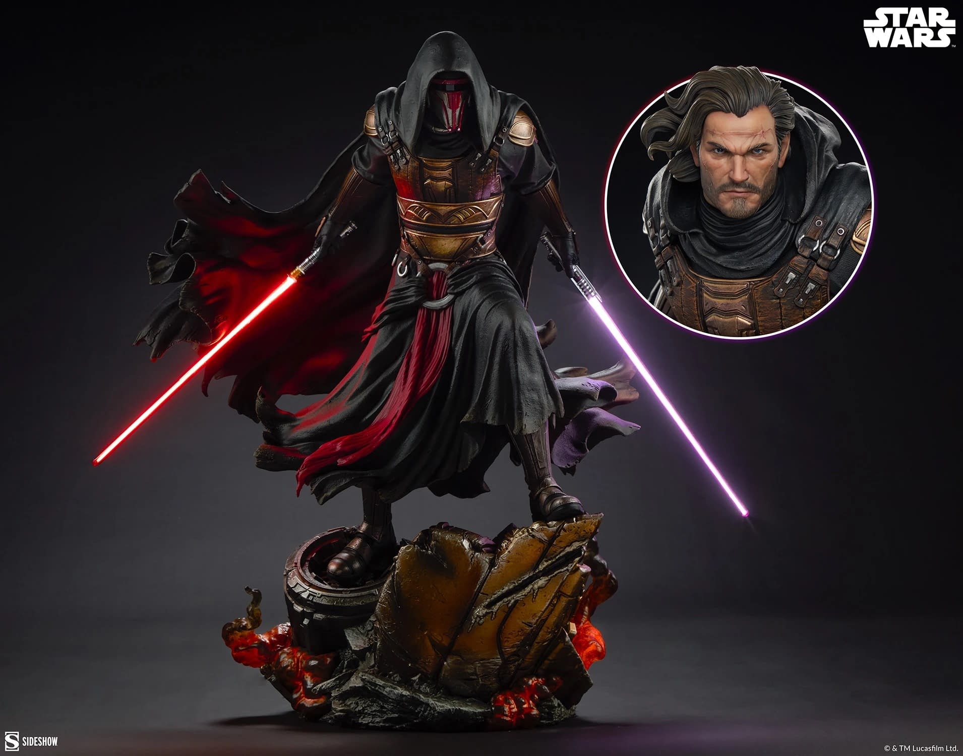 Darth Revan Takes Off His Helmet with New Star Wars Sideshow Statue