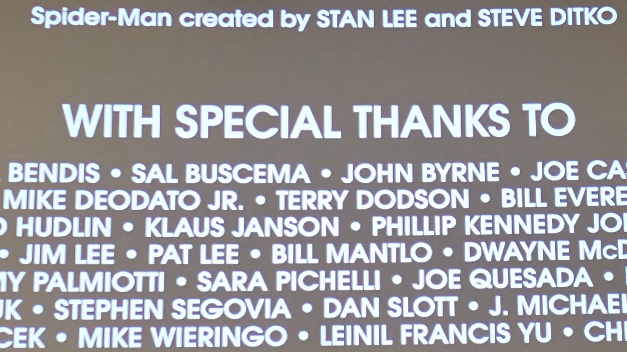 Special Thanks Comics Creator Credits From Spider-Man: Brand New Day