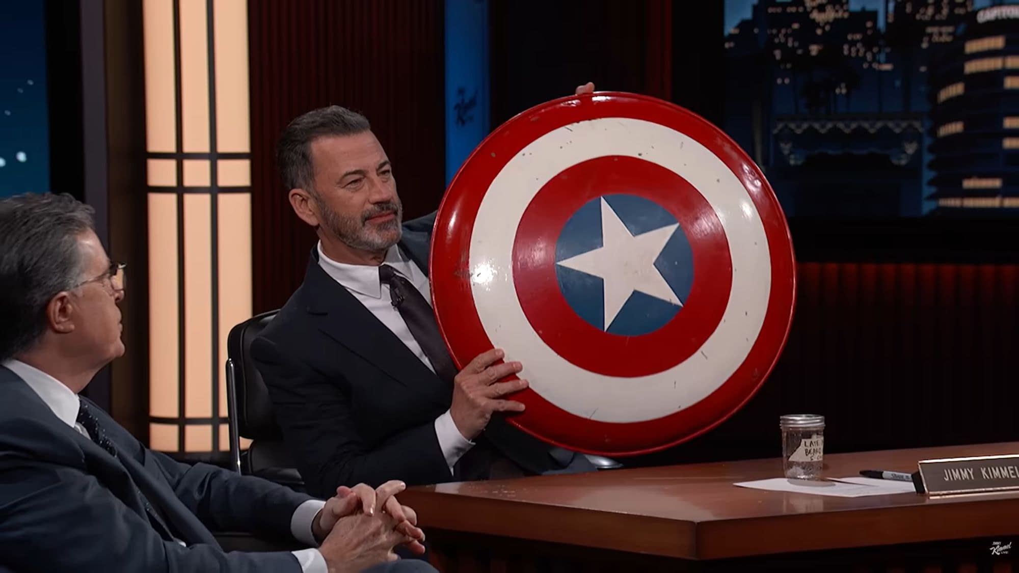 Colbert, Kimmel, Give Captain America's Shield Back To The Gruenwalds