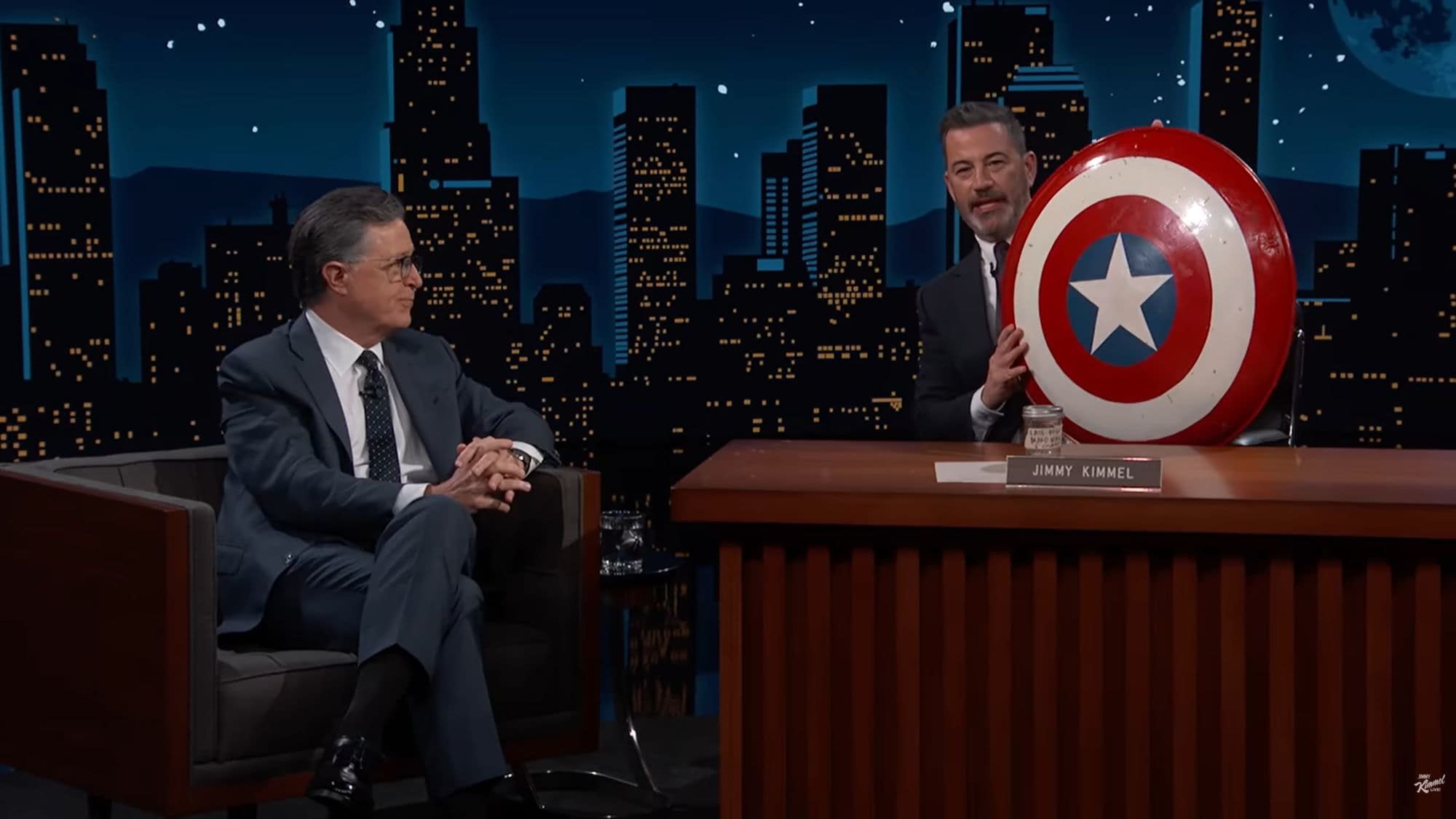 Colbert, Kimmel, Give Captain America's Shield Back To The Gruenwalds