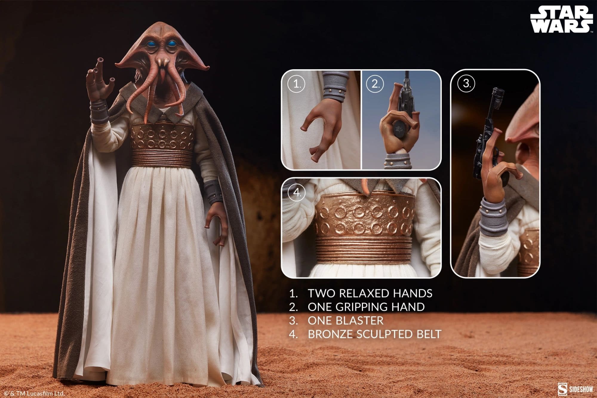 Sideshow Reveals New Star Wars Scum & Villainy 1/6 Scale Tessek