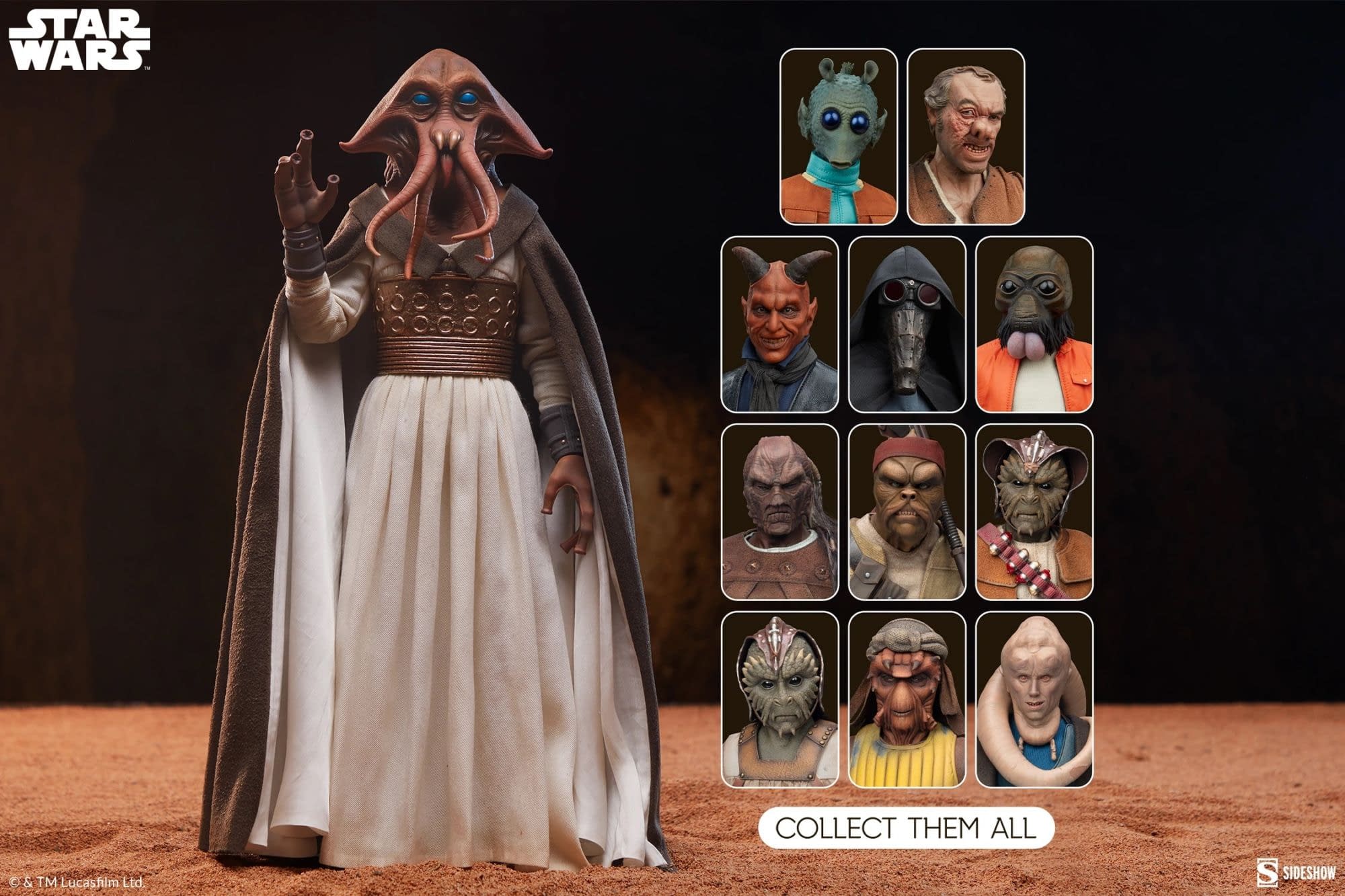 Sideshow Reveals New Star Wars Scum & Villainy 1/6 Scale Tessek
