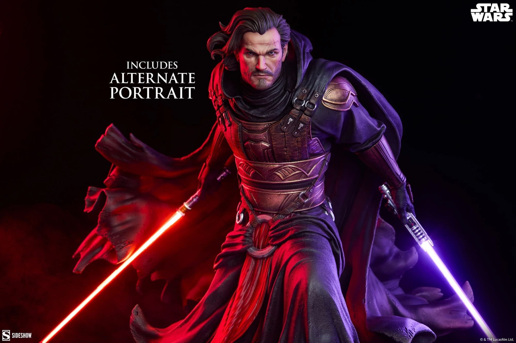 Darth Revan Takes Off His Helmet with New Star Wars Sideshow Statue