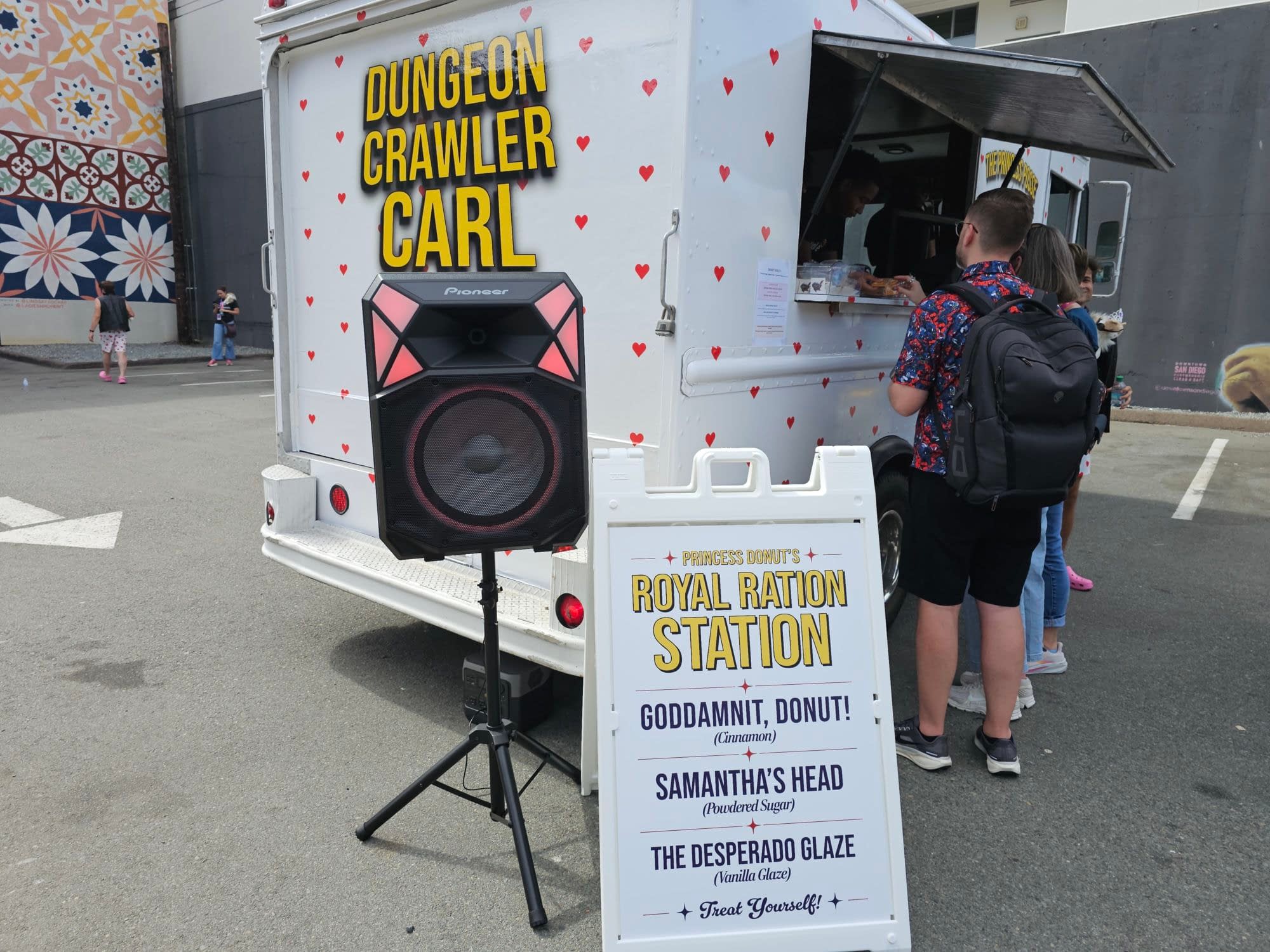 The Princess Posse Donut Holes Truck Of SDCC With Dungeon Crawler Carl