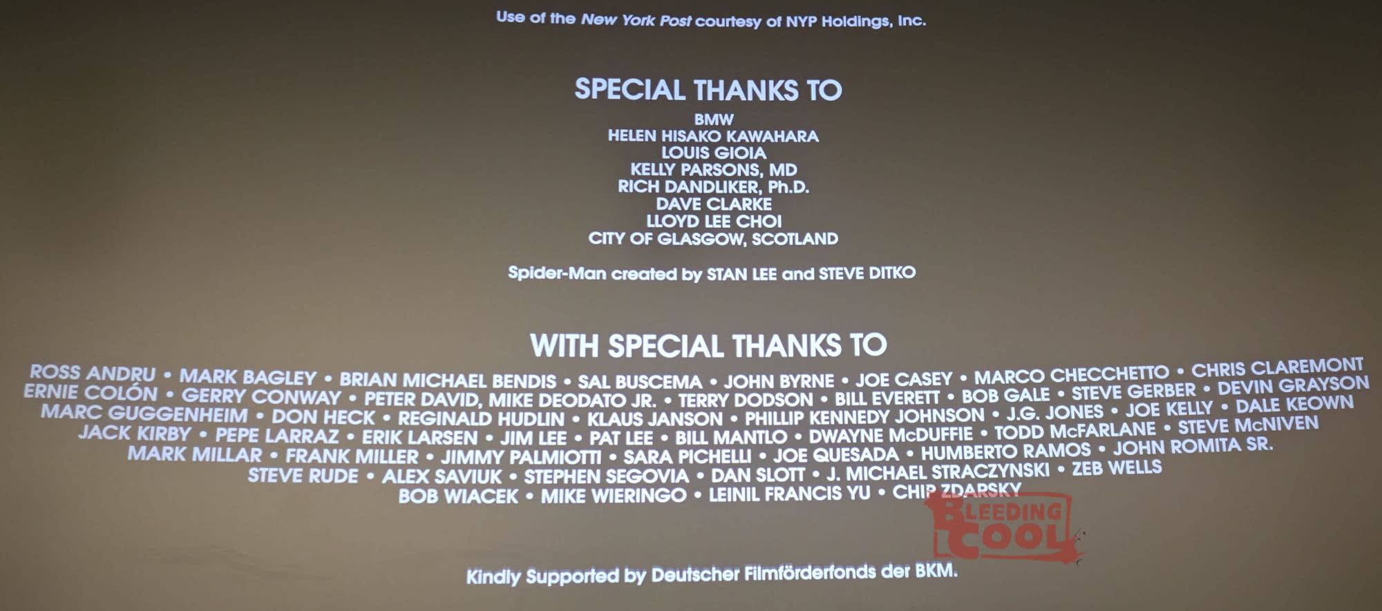 Special Thanks Comics Creator Credits From Spider-Man: Brand New Day